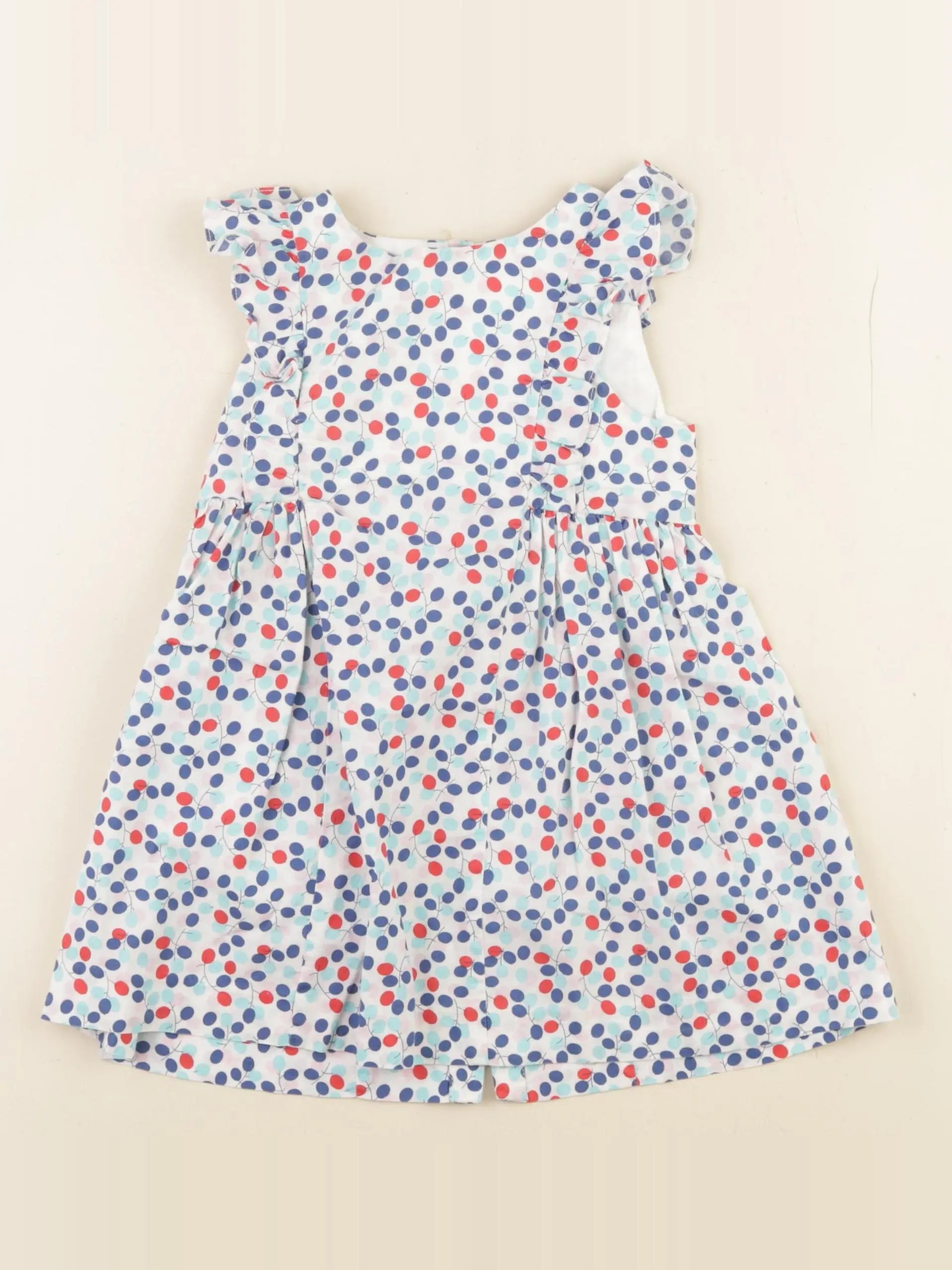 Jacadi - robe blanc, bleu - 24 mois