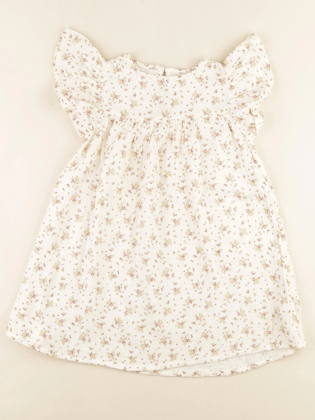 Vertbaudet - robe blanc, rouge - 5 ans