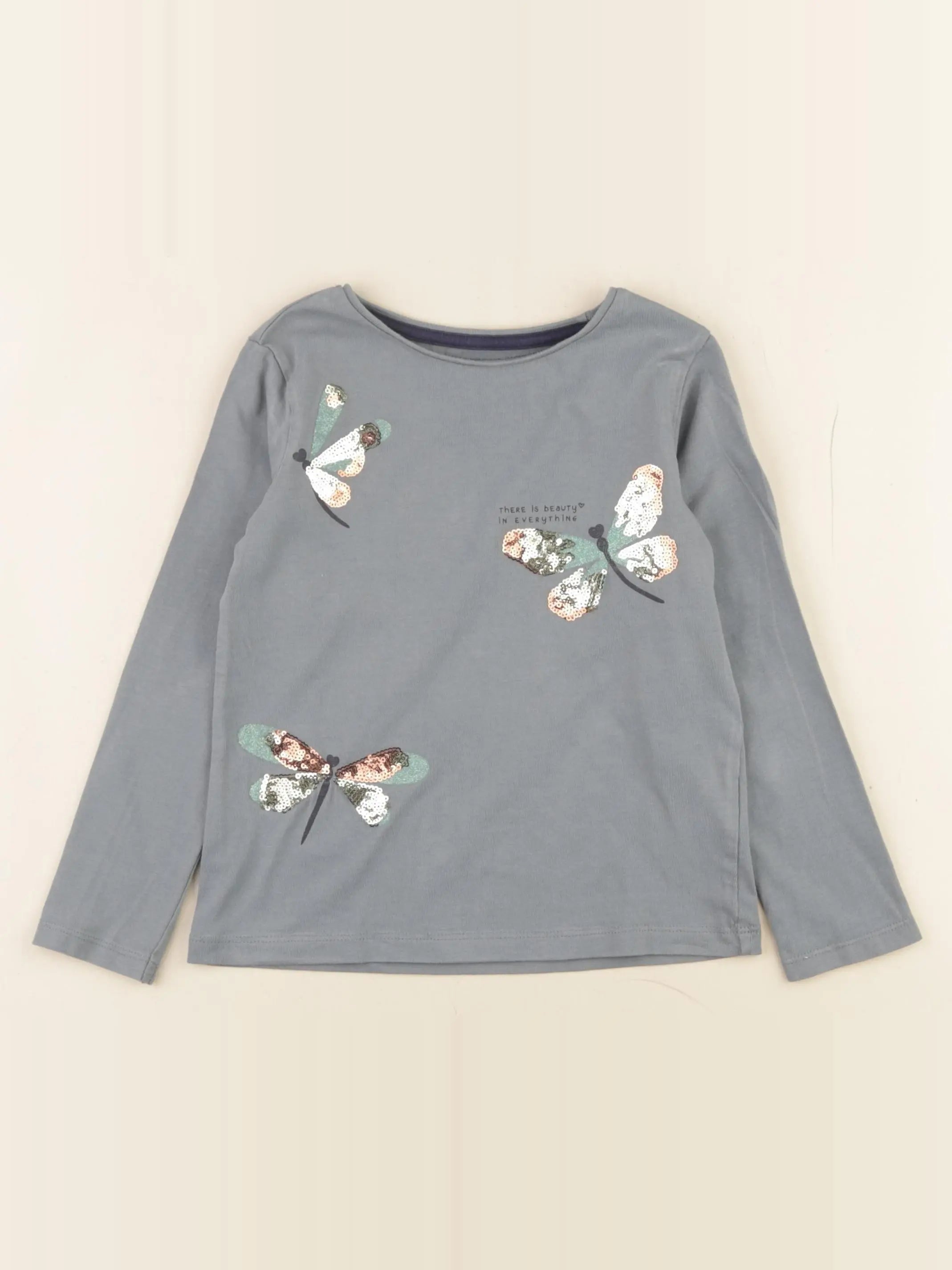 Vertbaudet - tee-shirt bleu - 5 ans