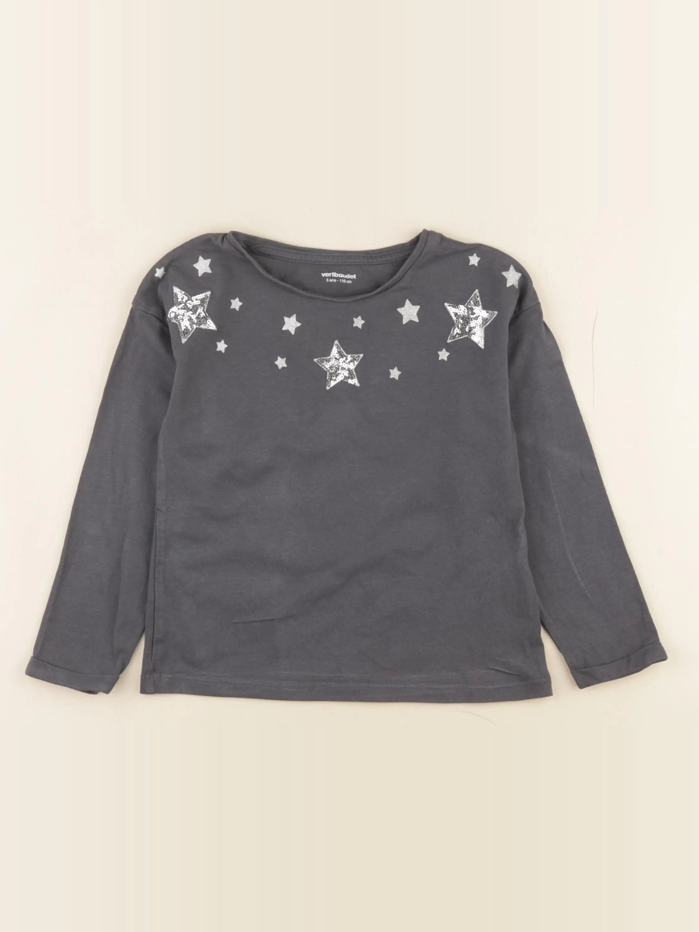 Vertbaudet - tee-shirt gris - 5 ans