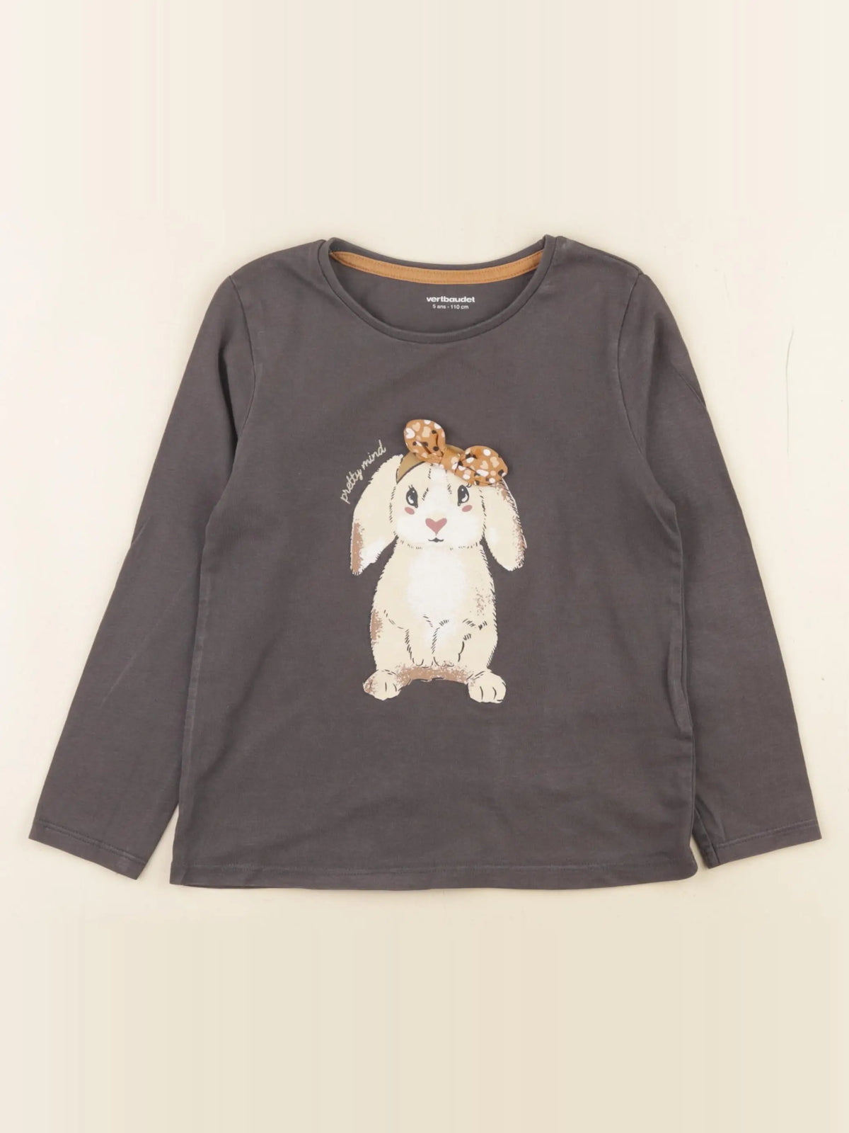 Vertbaudet - tee-shirt gris - 5 ans