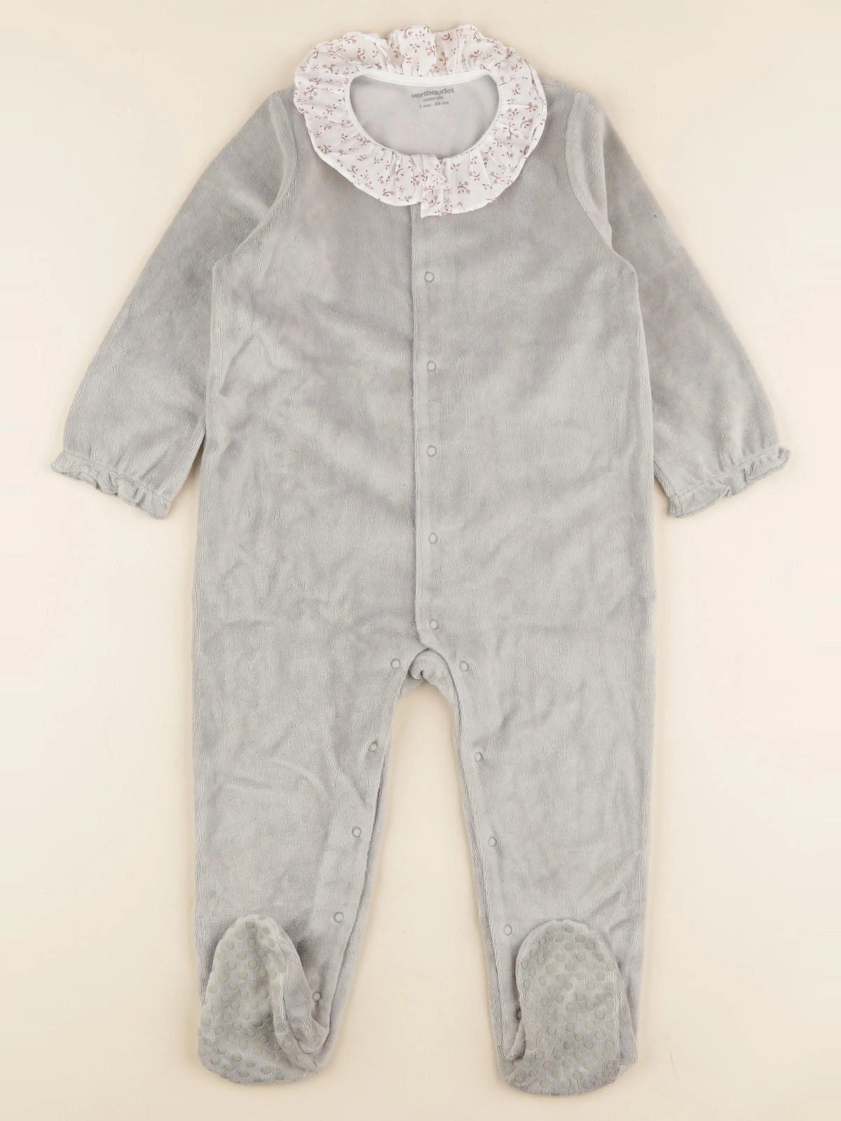 Vertbaudet - pyjama velours vert - 2 ans