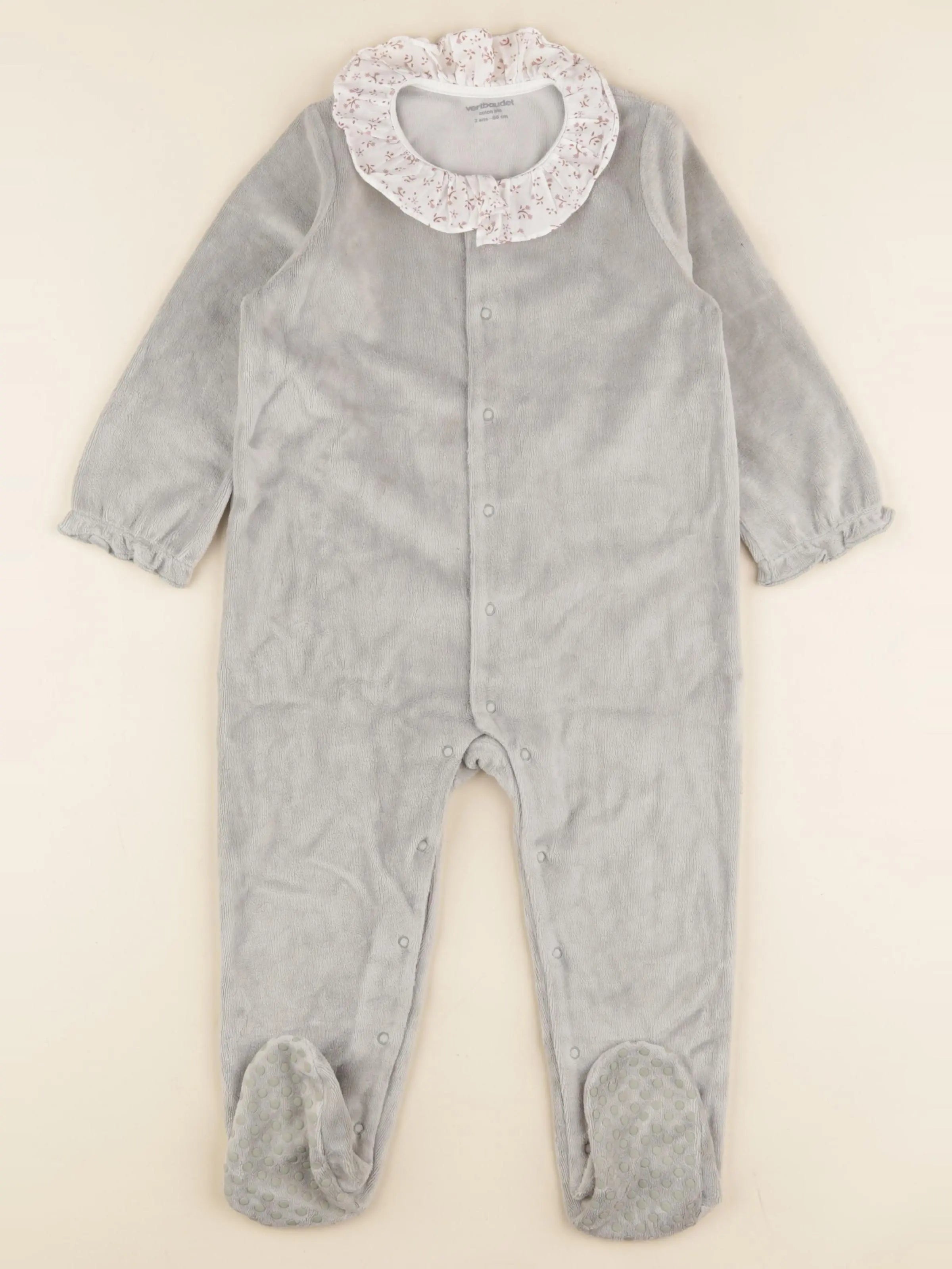 Vertbaudet - pyjama velours vert - 2 ans