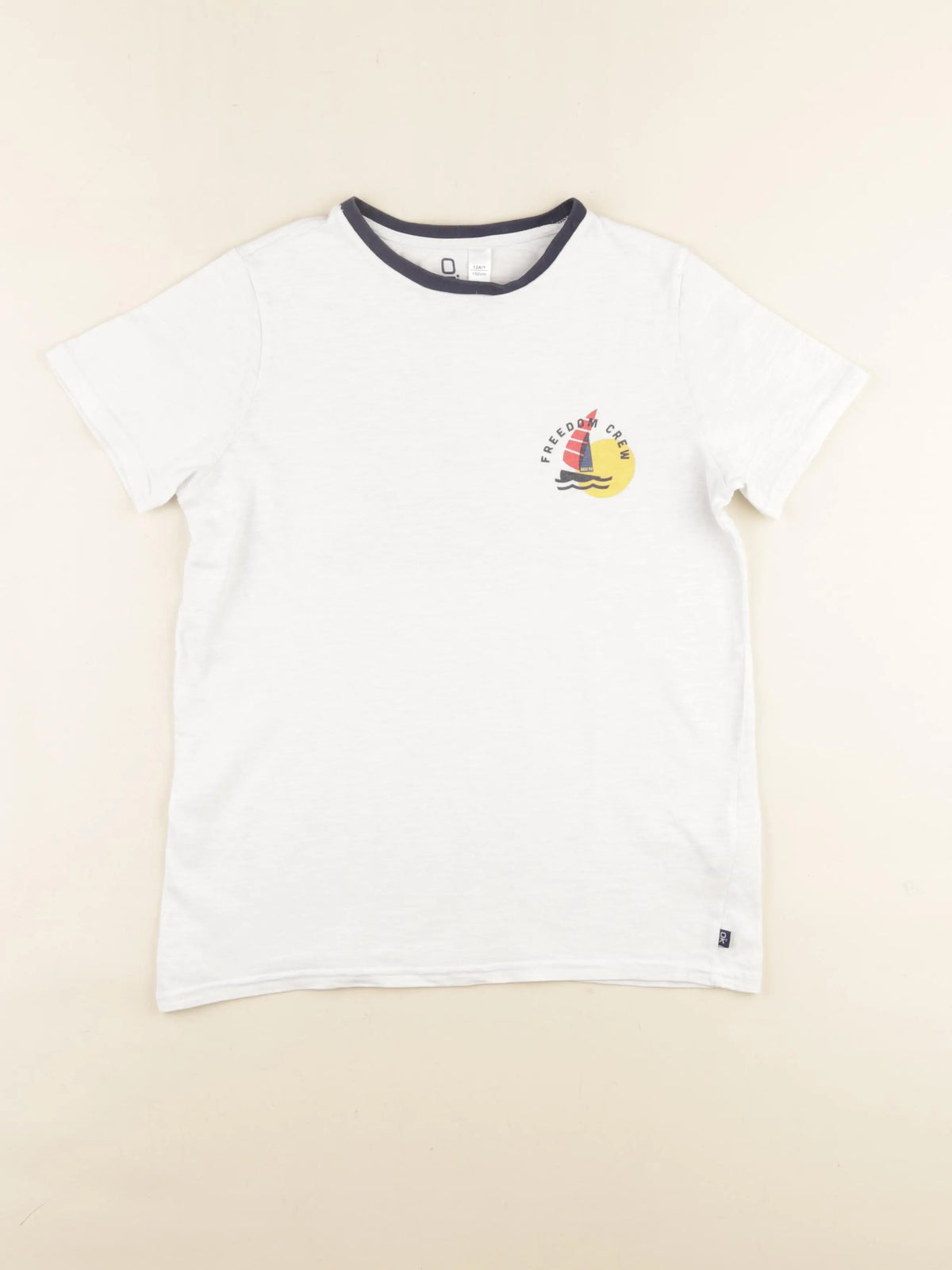 Okaidi - tee-shirt imprimé au dos blanc, bleu - 12 ans