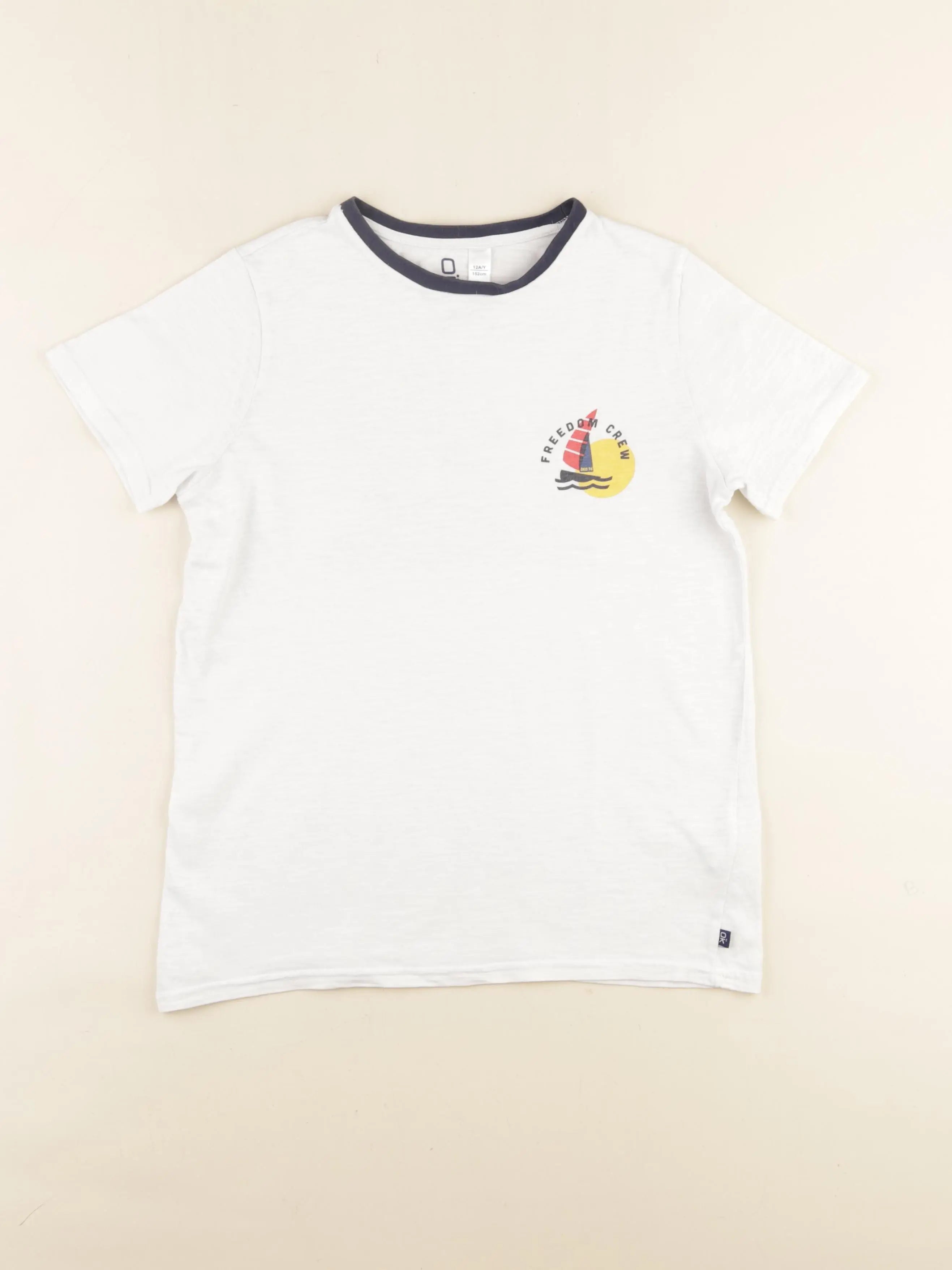 Okaidi - tee-shirt imprimé au dos blanc, bleu - 12 ans