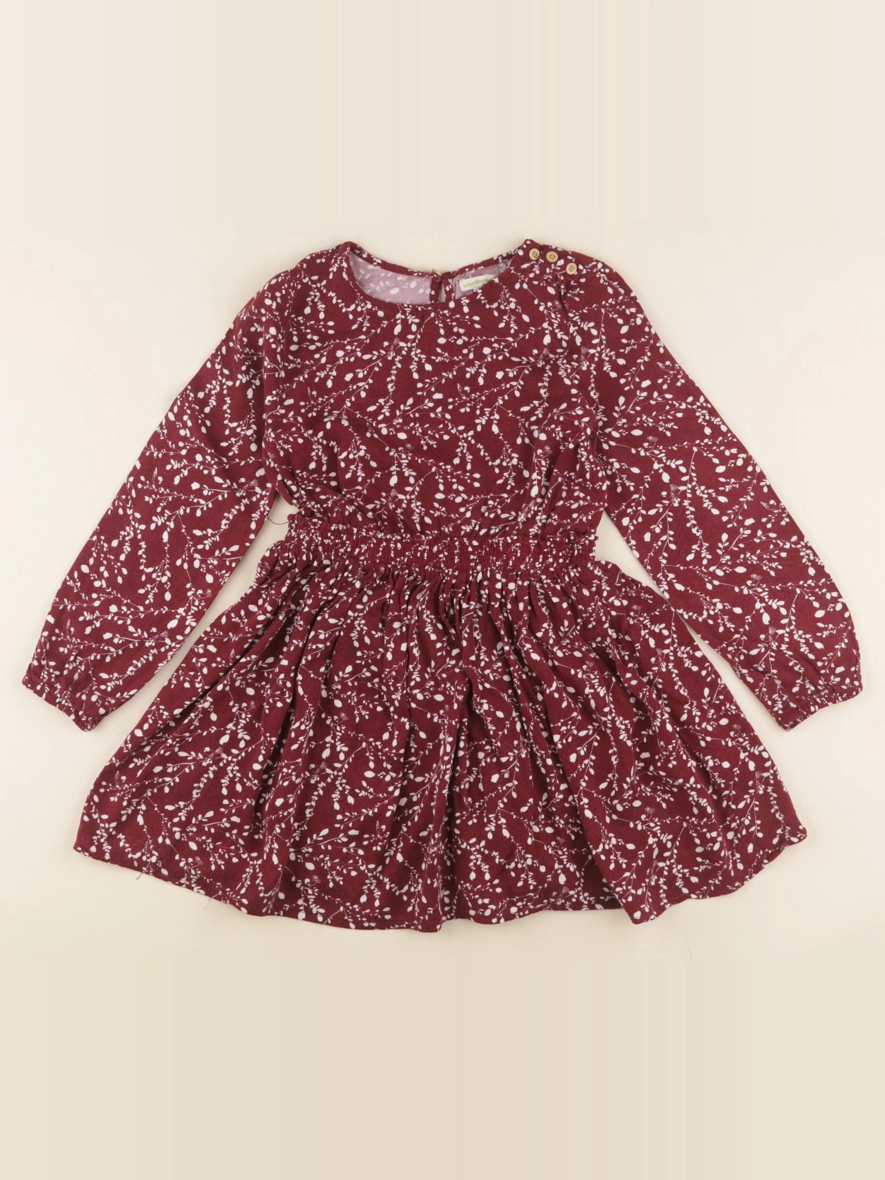 Vertbaudet - robe rouge - 8 ans