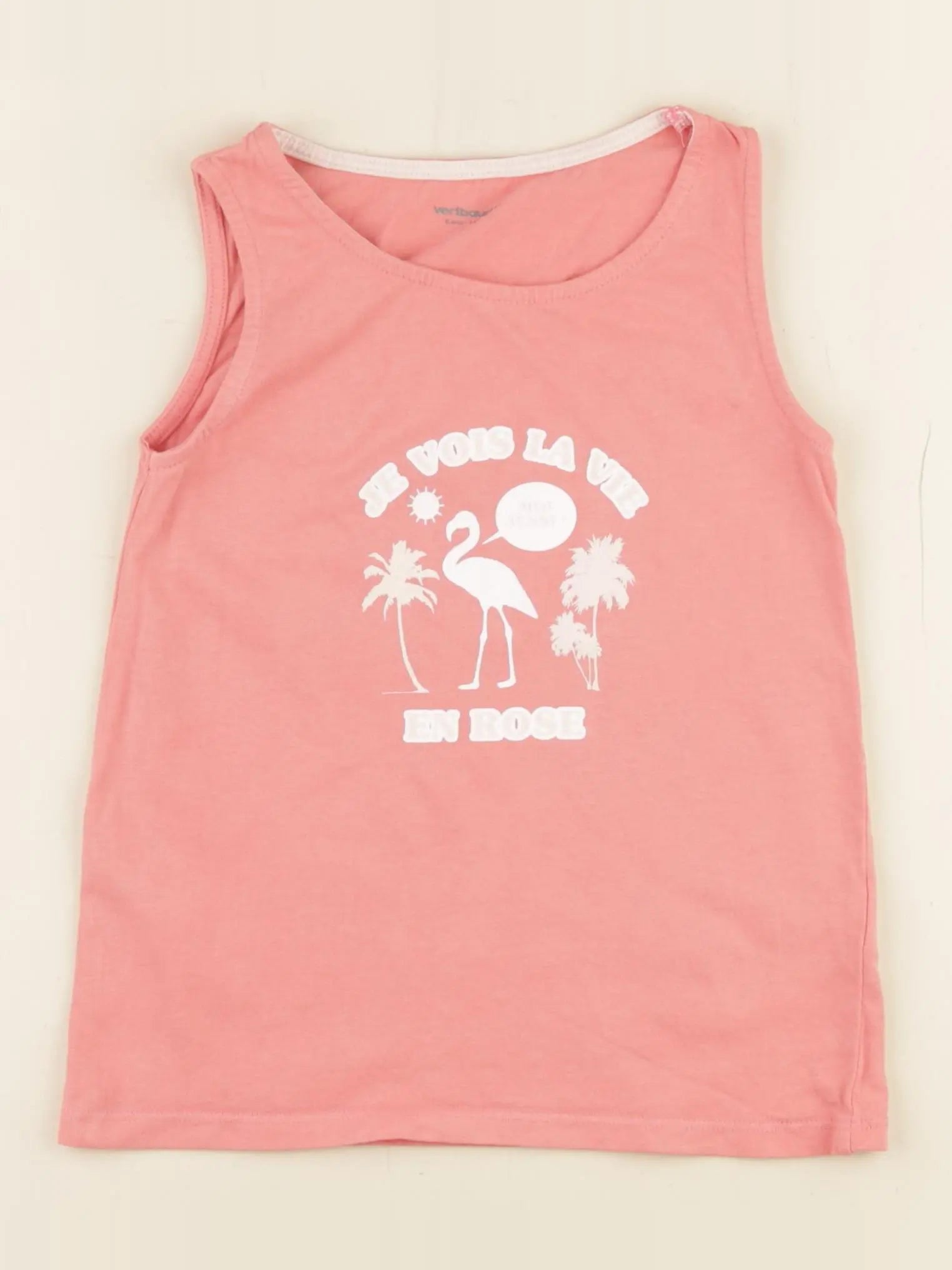 Vertbaudet - débardeur rose - 8 ans