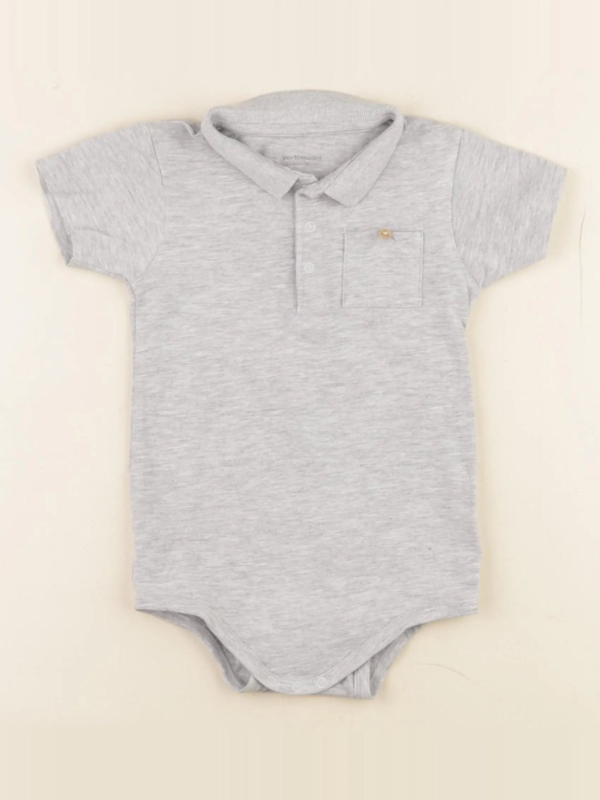 Vertbaudet - body à col gris - 24 mois
