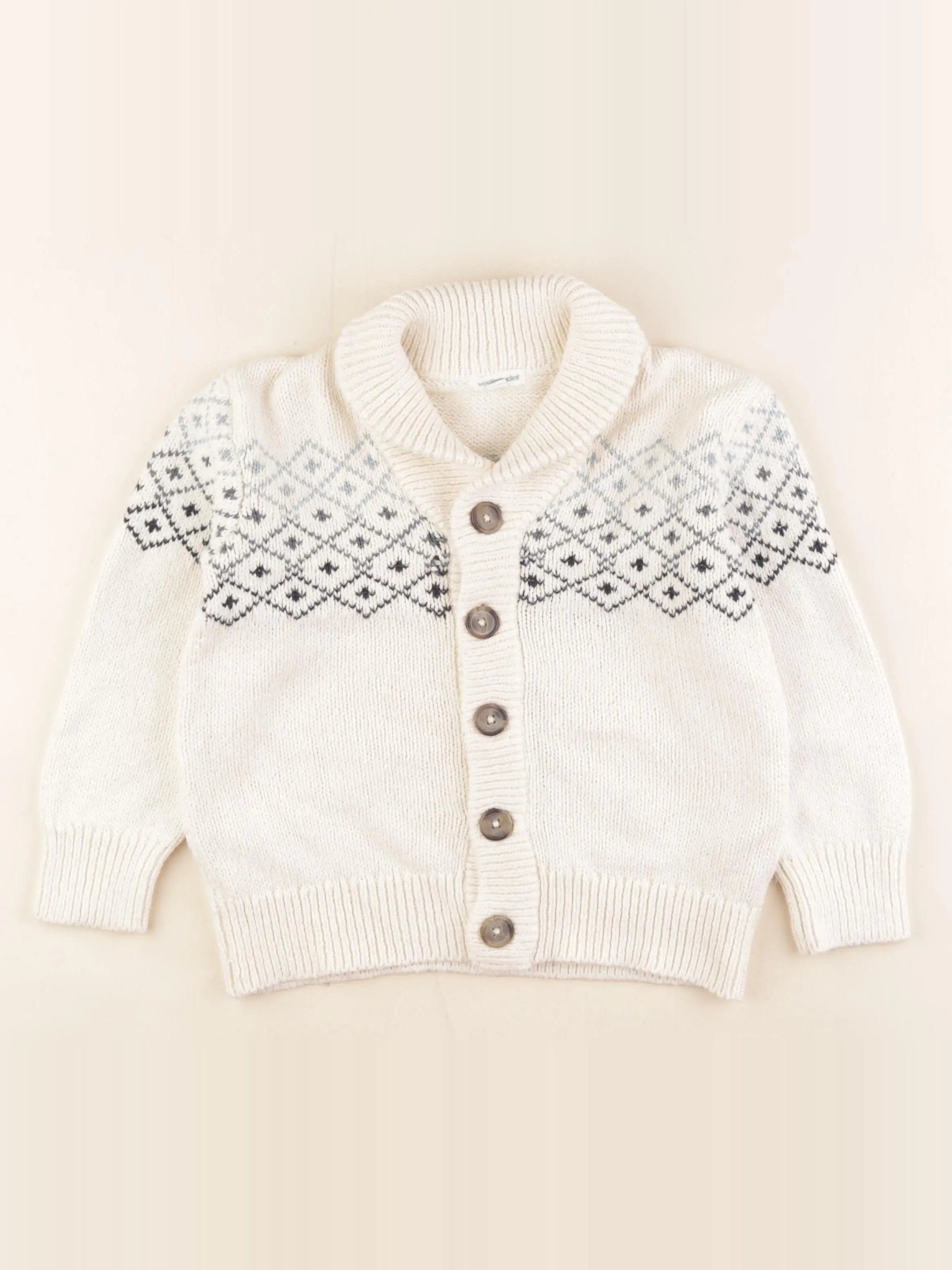 Vertbaudet - gilet beige - 5 ans