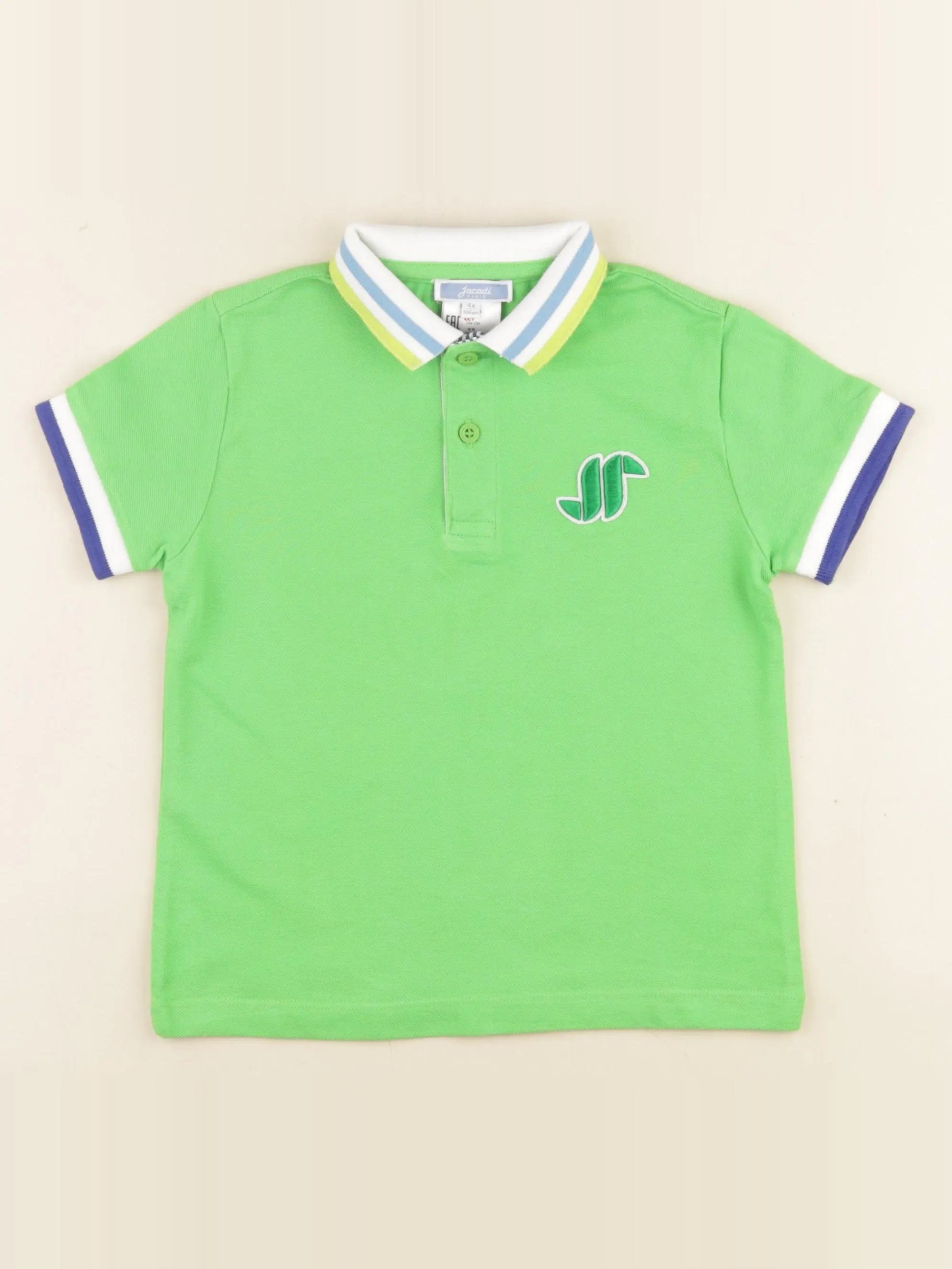 Jacadi - polo imprimé au dos vert - 4 ans