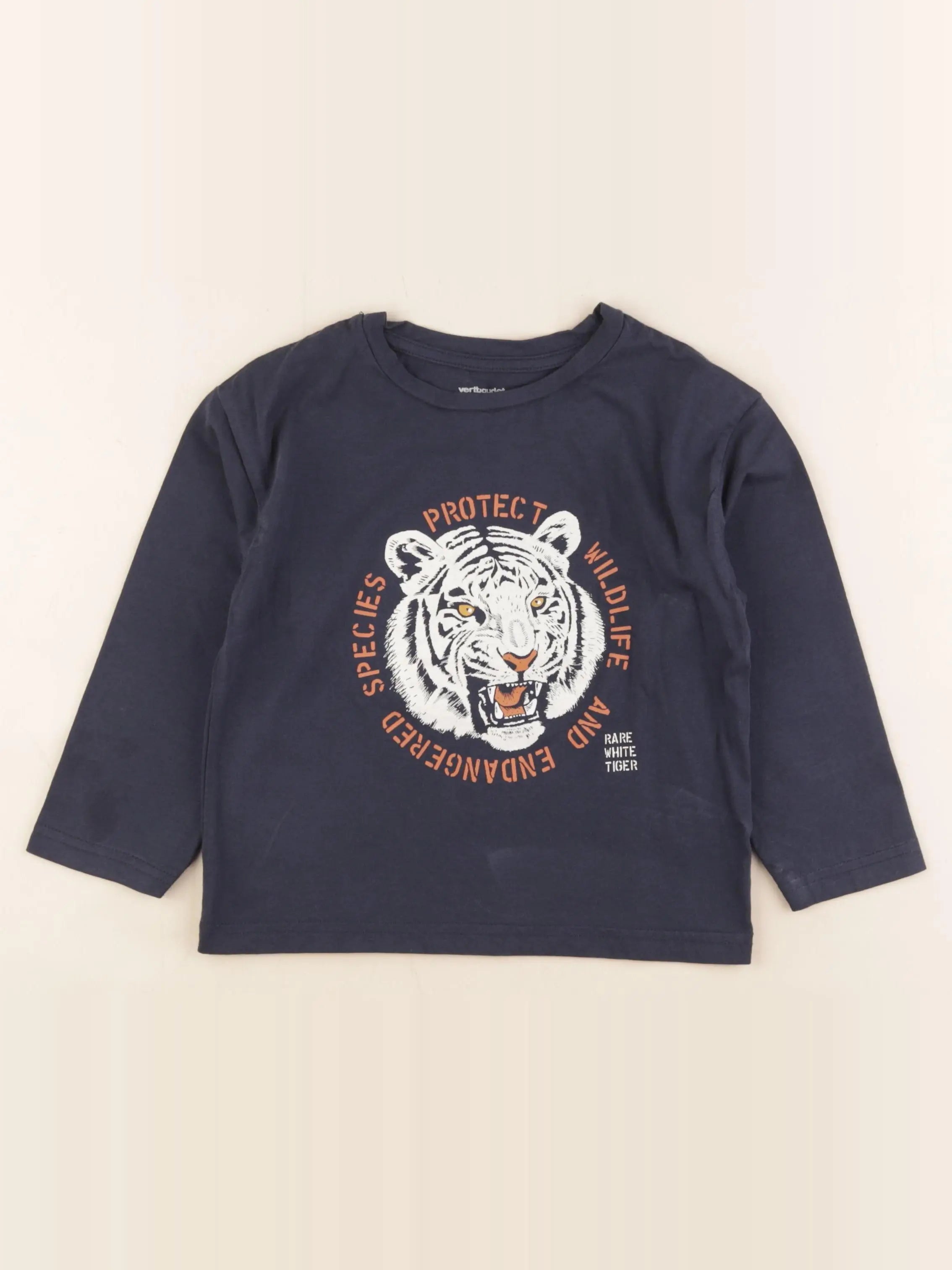 Vertbaudet - tee-shirt bleu - 5 ans