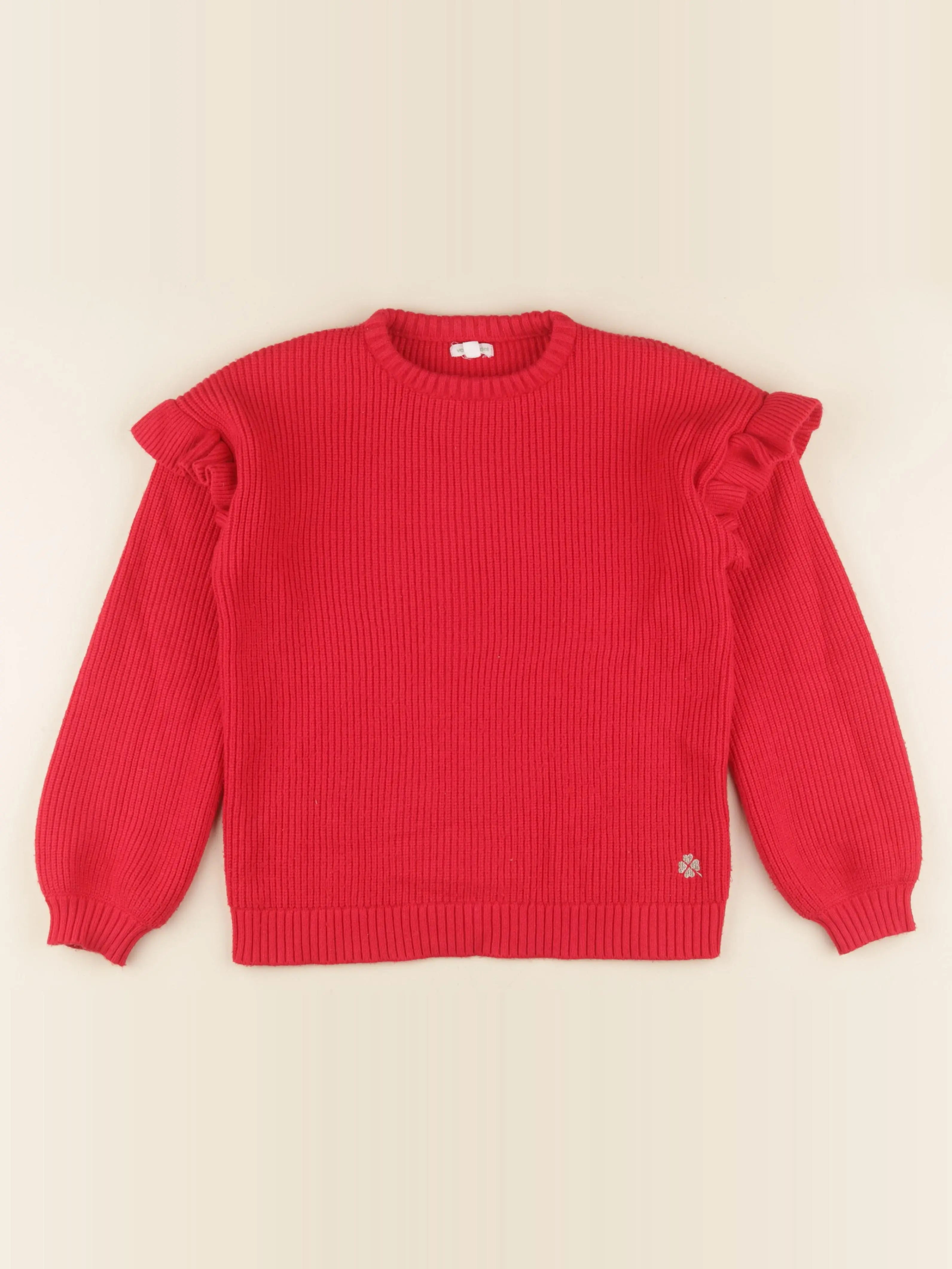 Vertbaudet - pull rouge - 12 ans