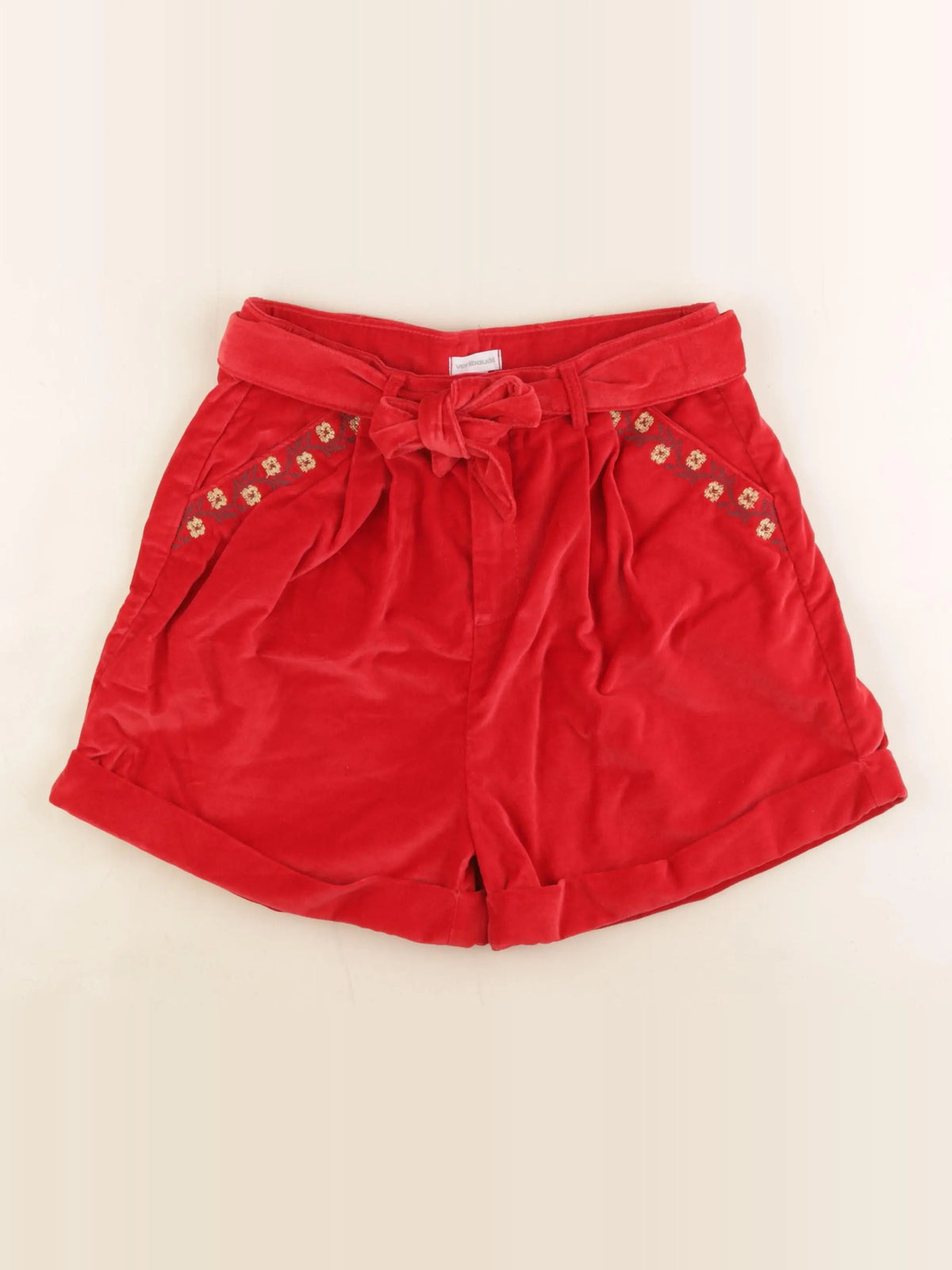 Vertbaudet - short rouge - 12 ans