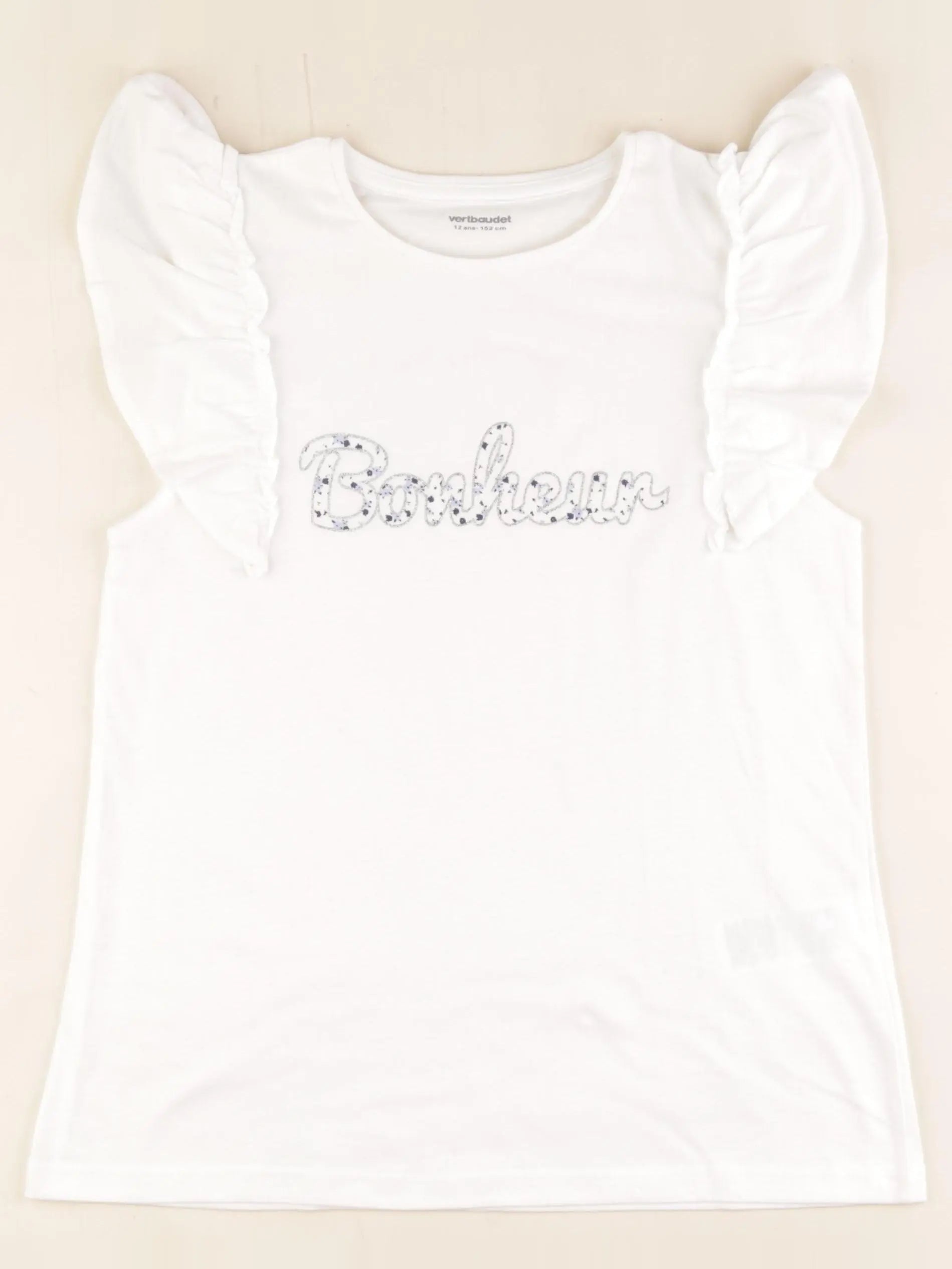 Vertbaudet - tee-shirt blanc - 12 ans