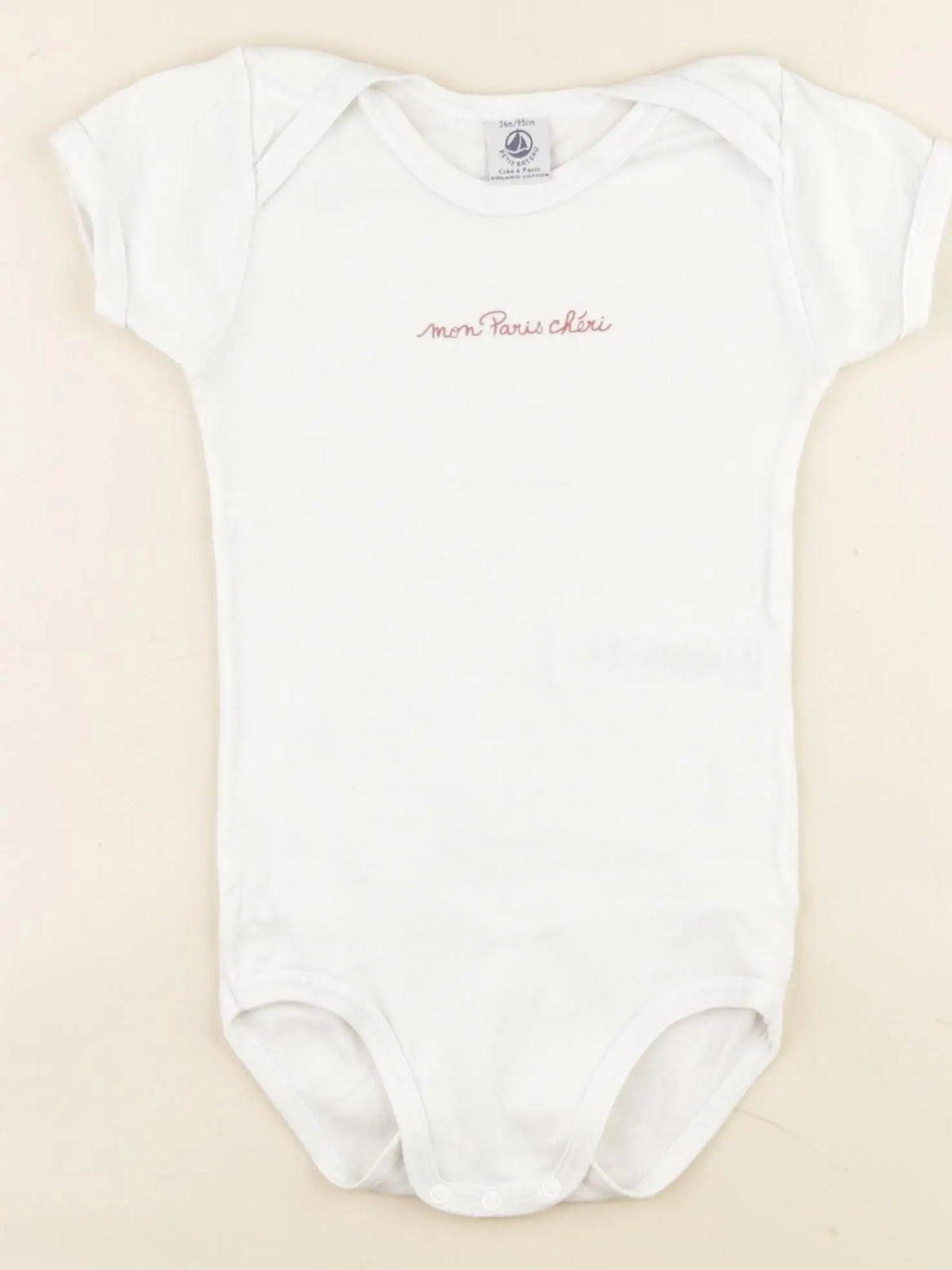 Petit Bateau - body blanc - 36 mois