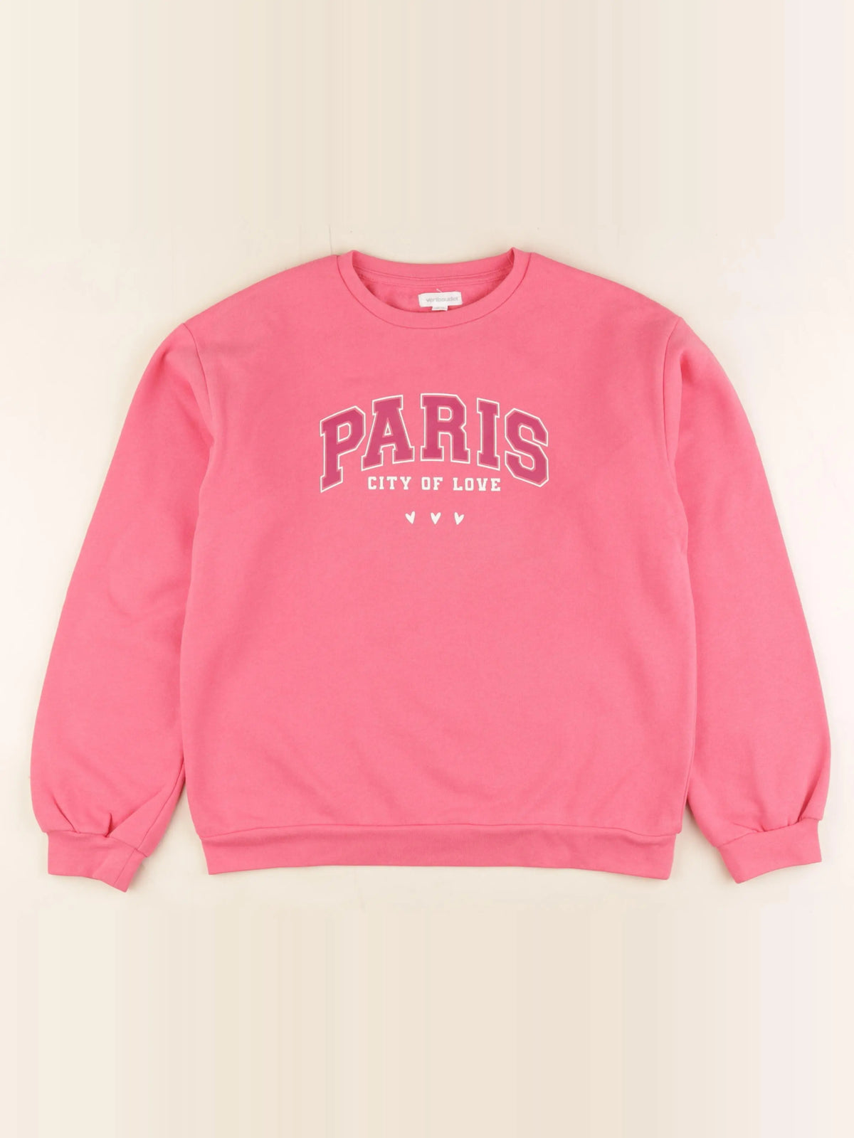 Vertbaudet - sweat rose - 12 ans