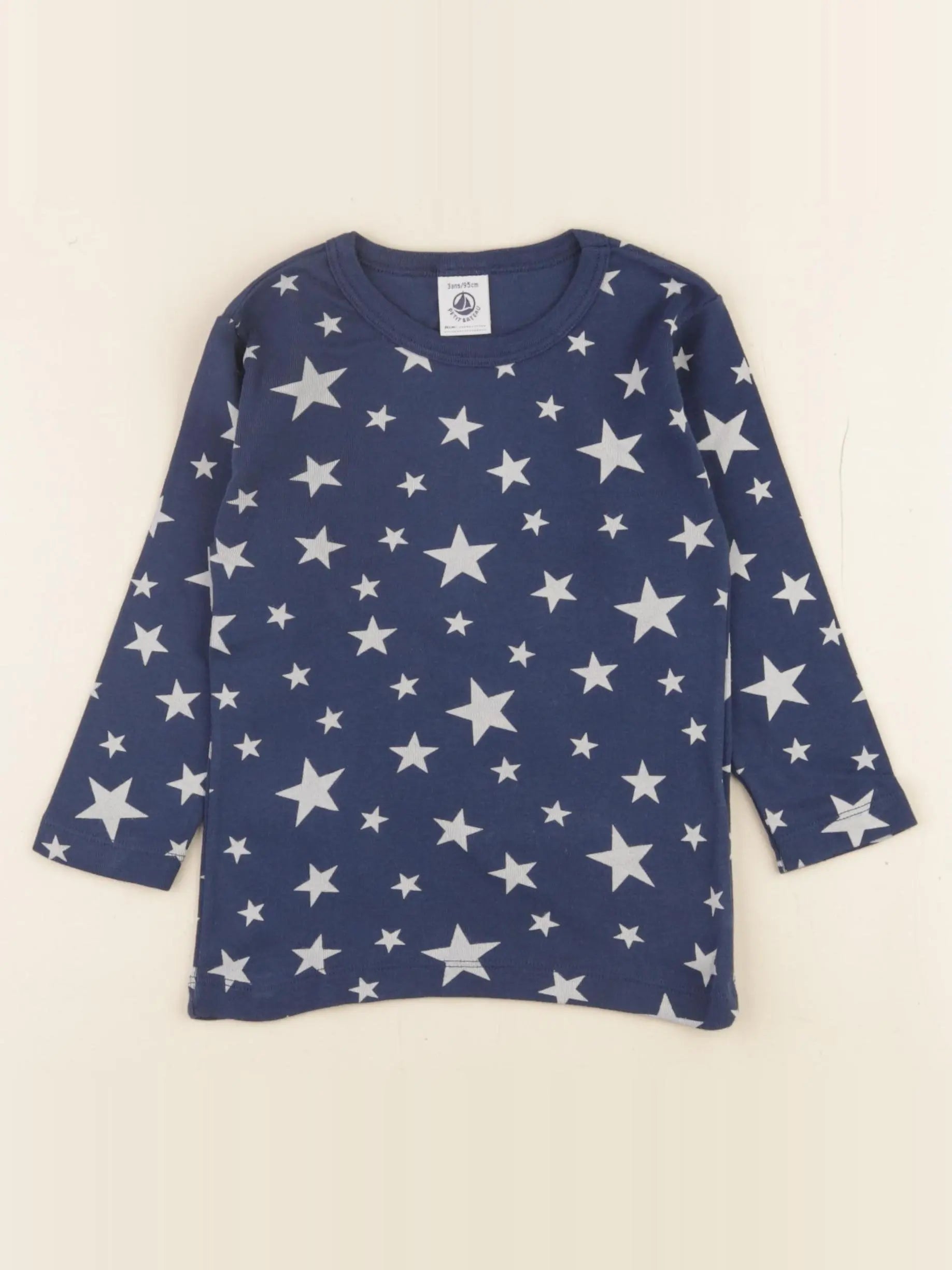 Petit Bateau - maillot de corps bleu - 3 ans