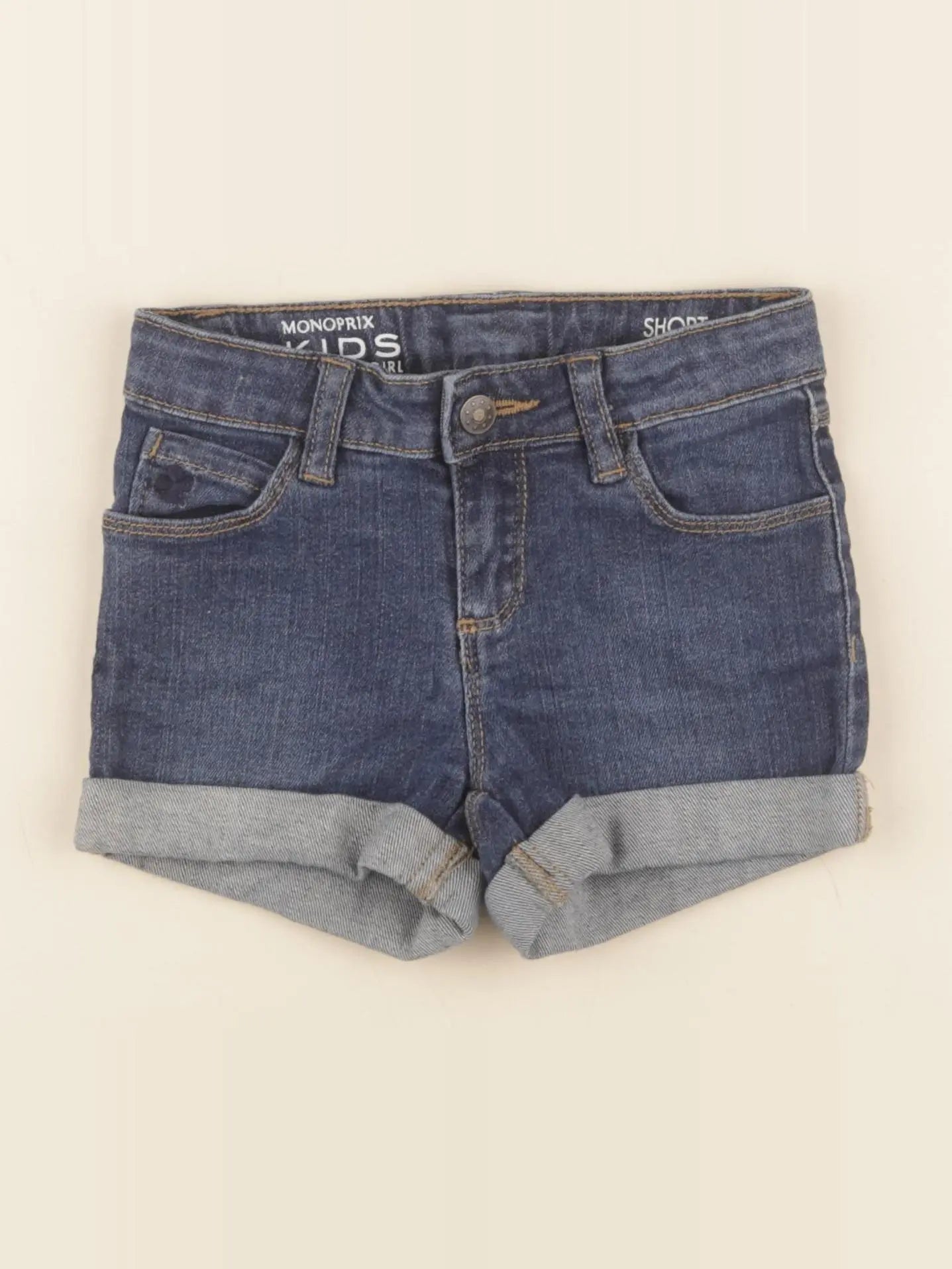 Monoprix - short bleu - 5 ans