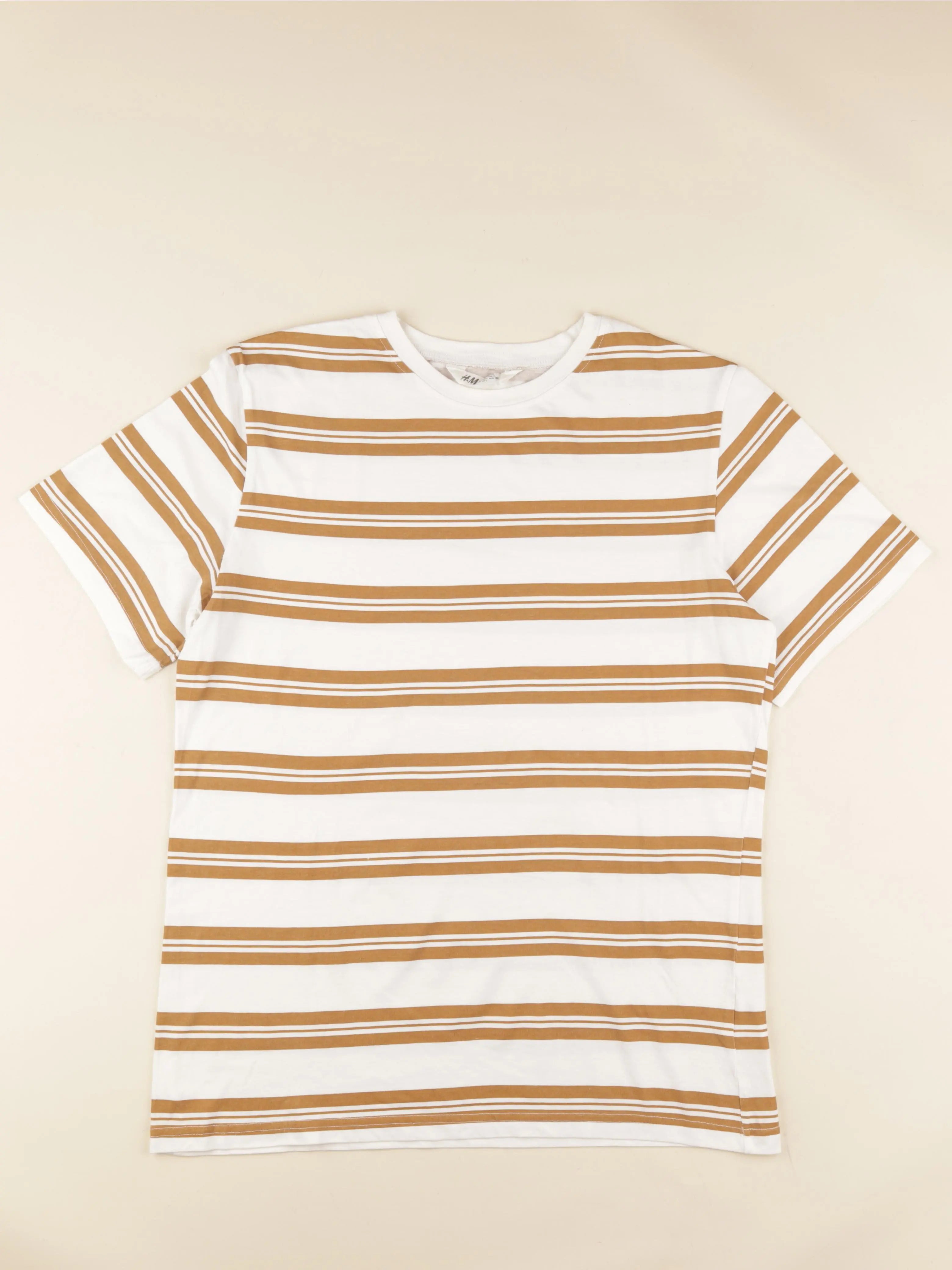 H&M - tee-shirt blanc, marron - 14 ans