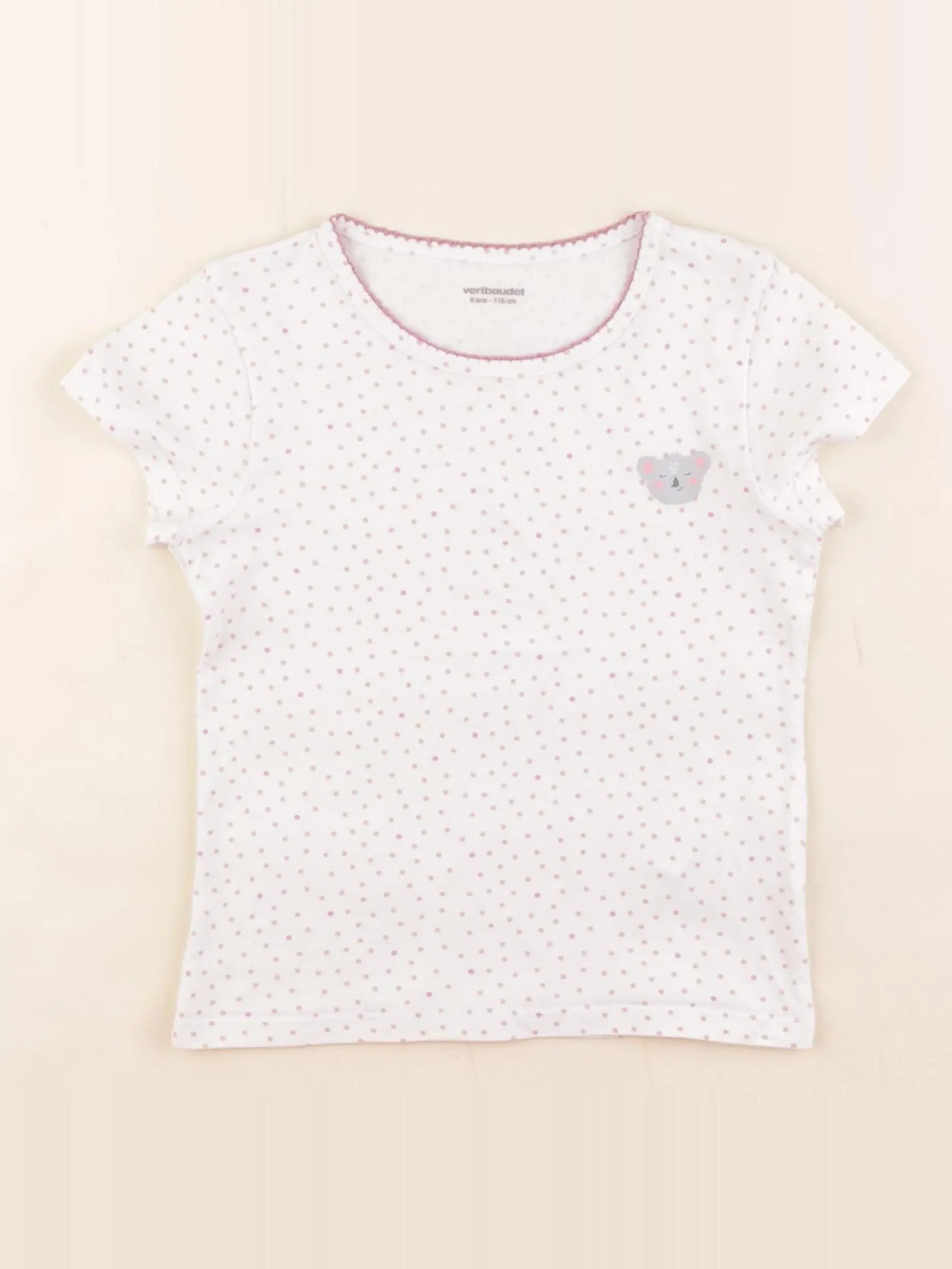 Vertbaudet - maillot de corps rose - 6 ans