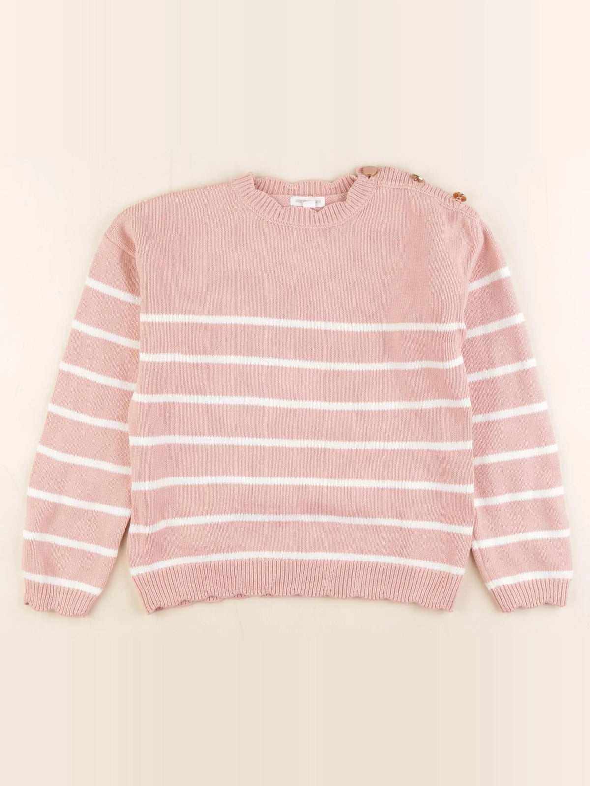 Vertbaudet - pull rose - 8 ans