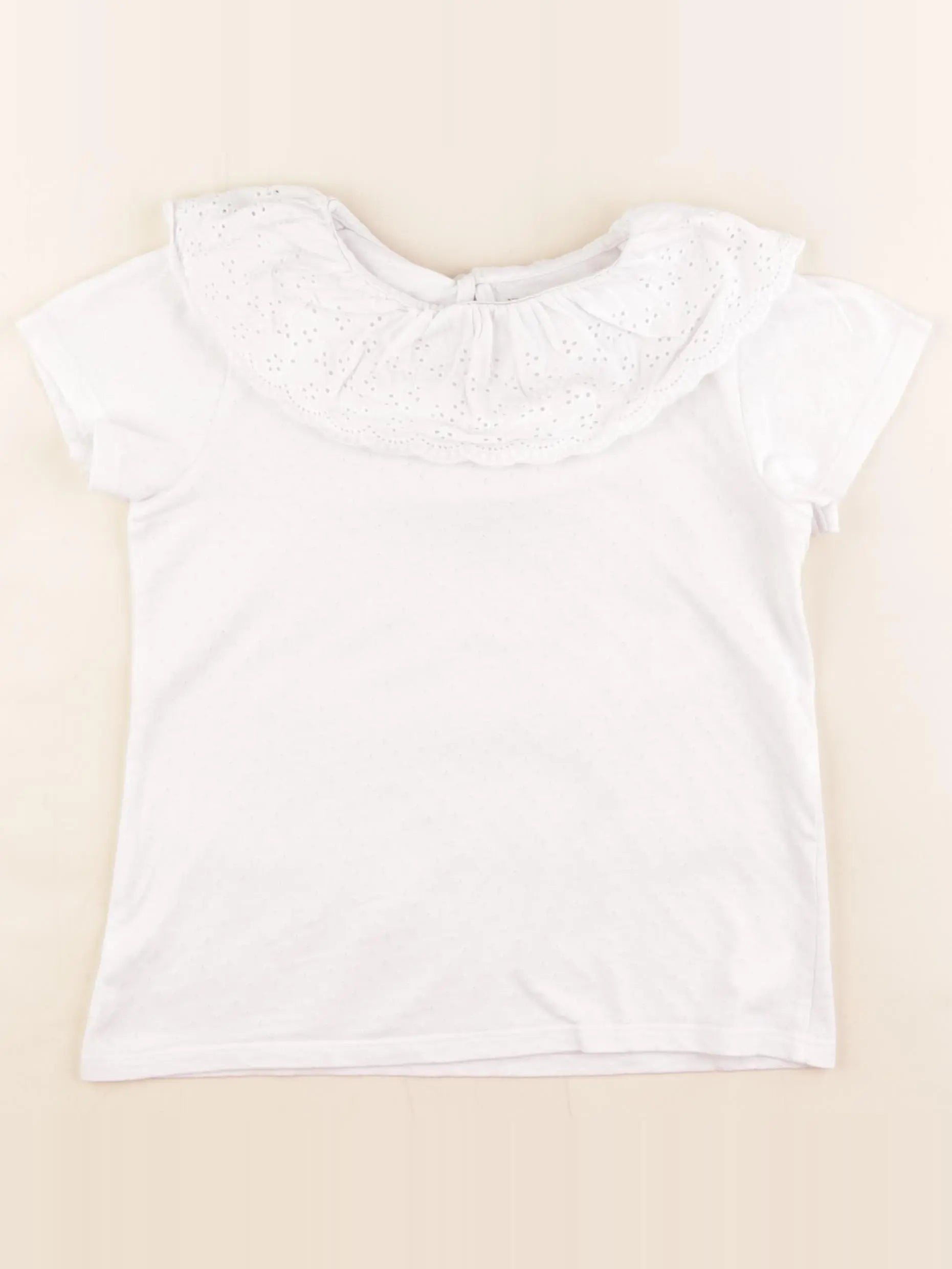 Vertbaudet - tee-shirt blanc - 8 ans