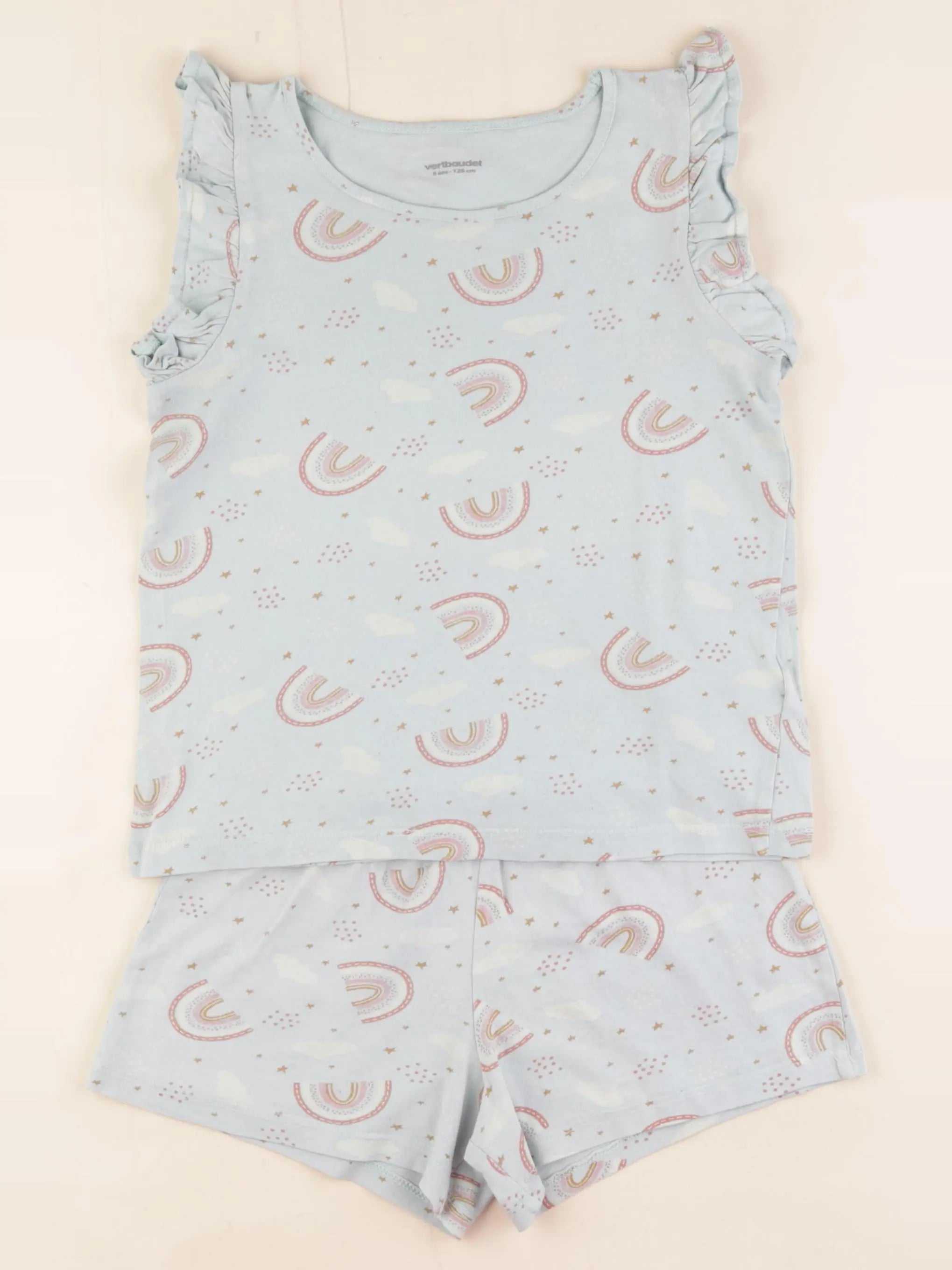 Vertbaudet - pyjama coton bleu - 8 ans