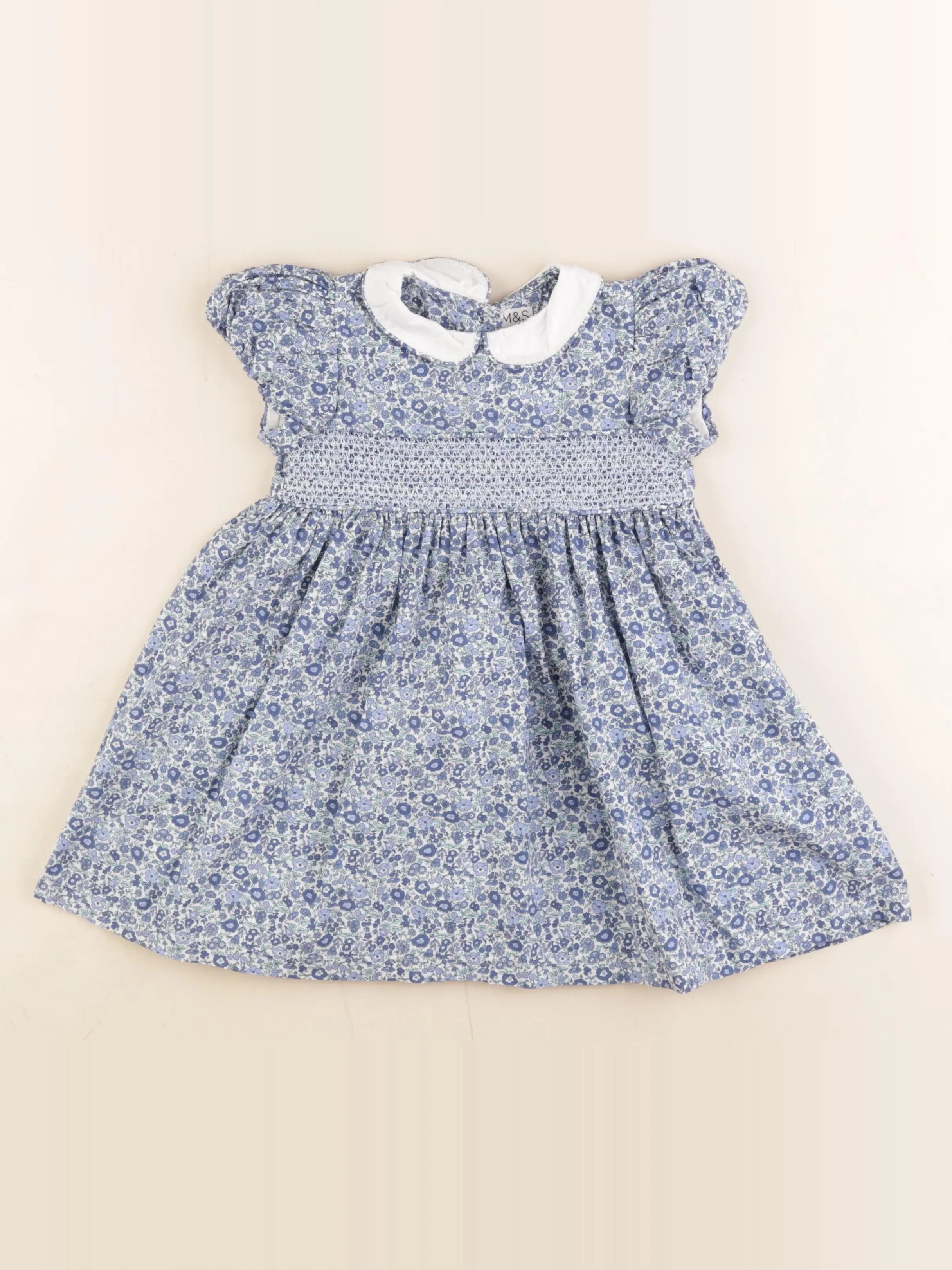 Marks & Spencer  - robe bleu - 18/24 mois