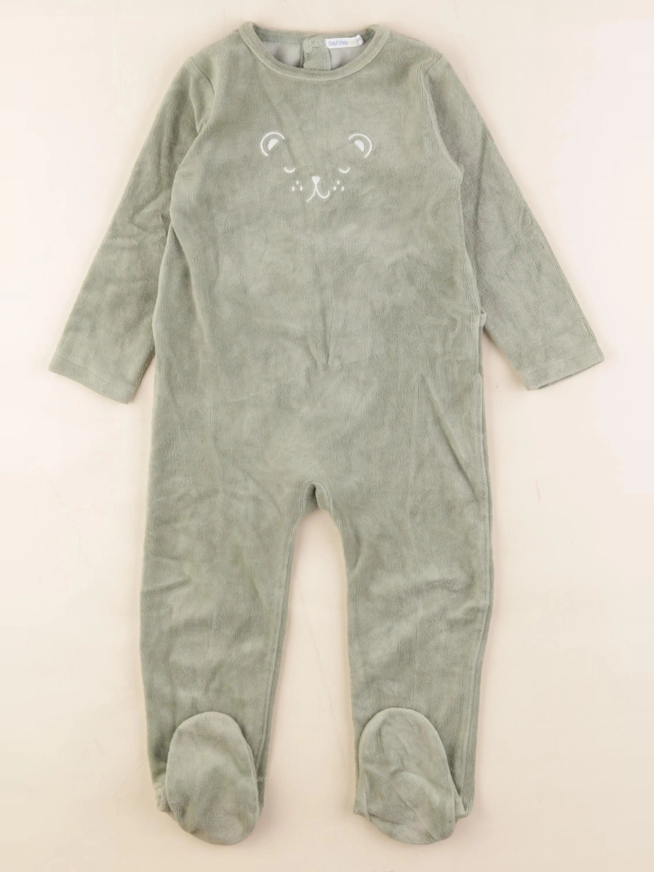 Boutchou - pyjama velours vert - 24 mois