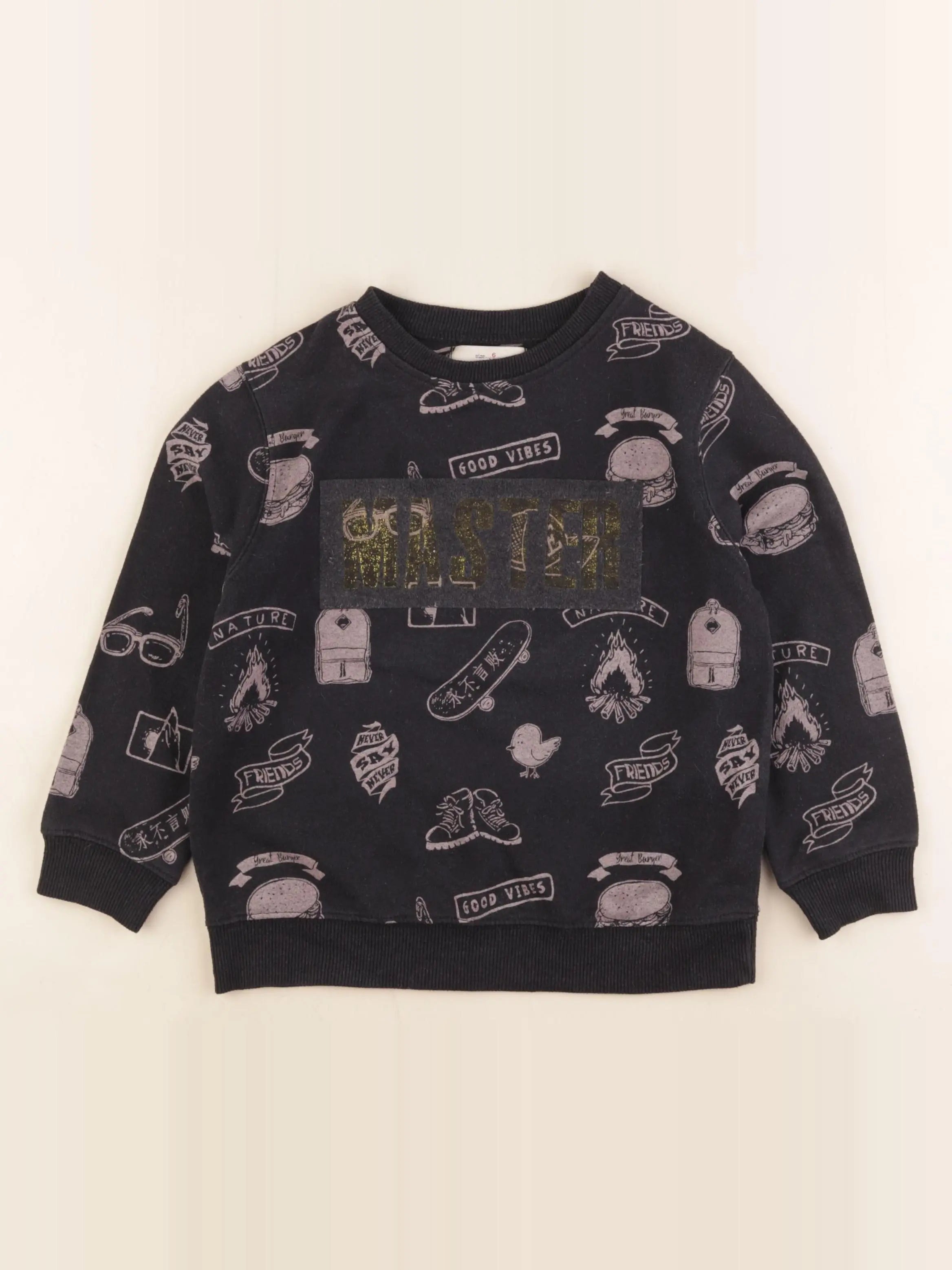 Zara - sweat noir - 6 ans