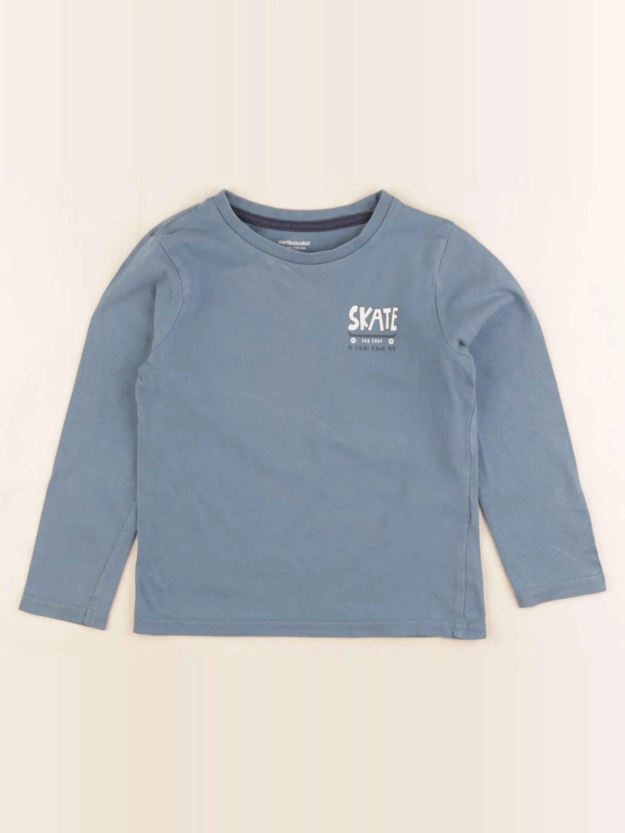 Vertbaudet - tee-shirt bleu - 5 ans