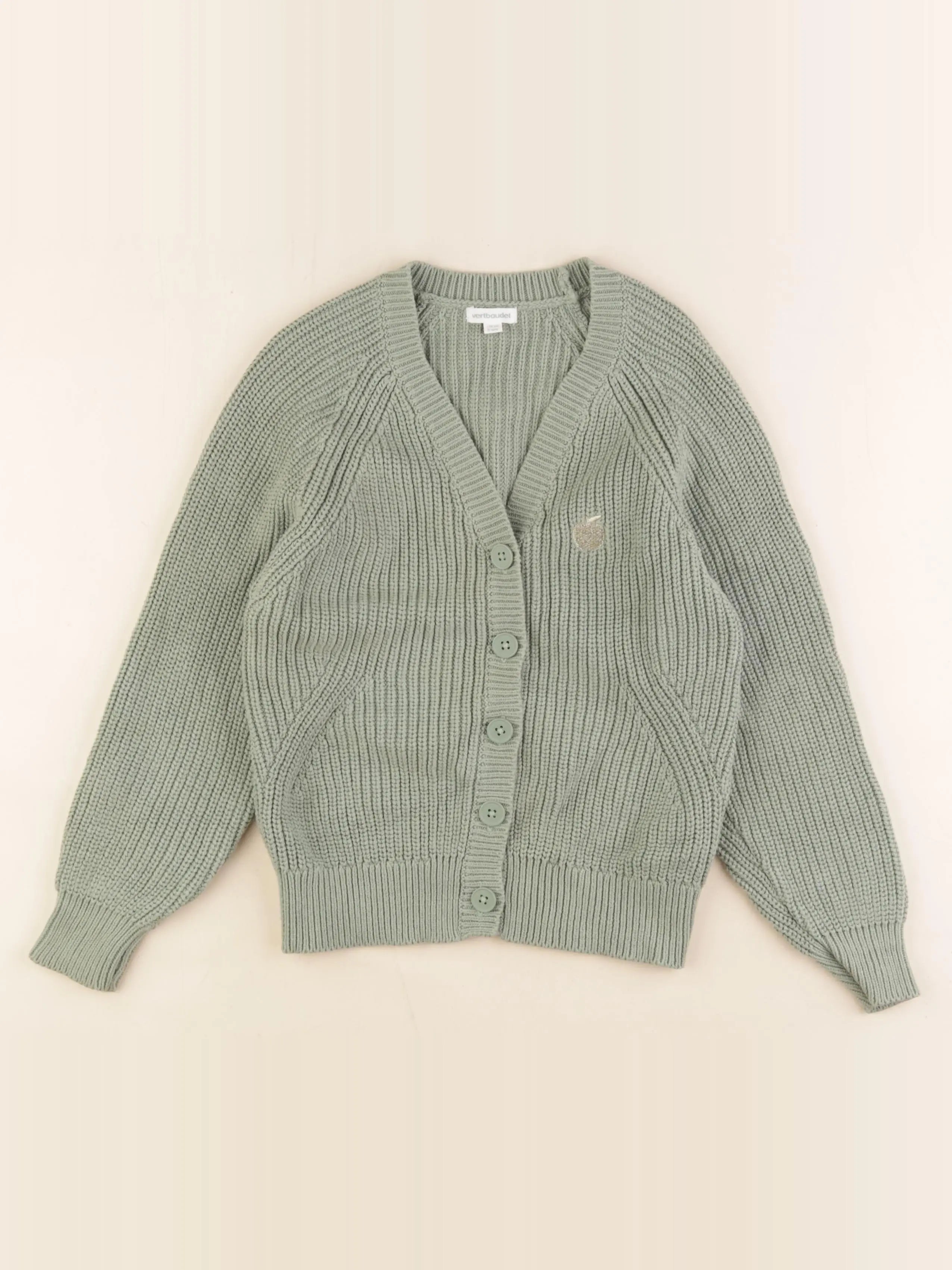 Vertbaudet - gilet vert - 8 ans