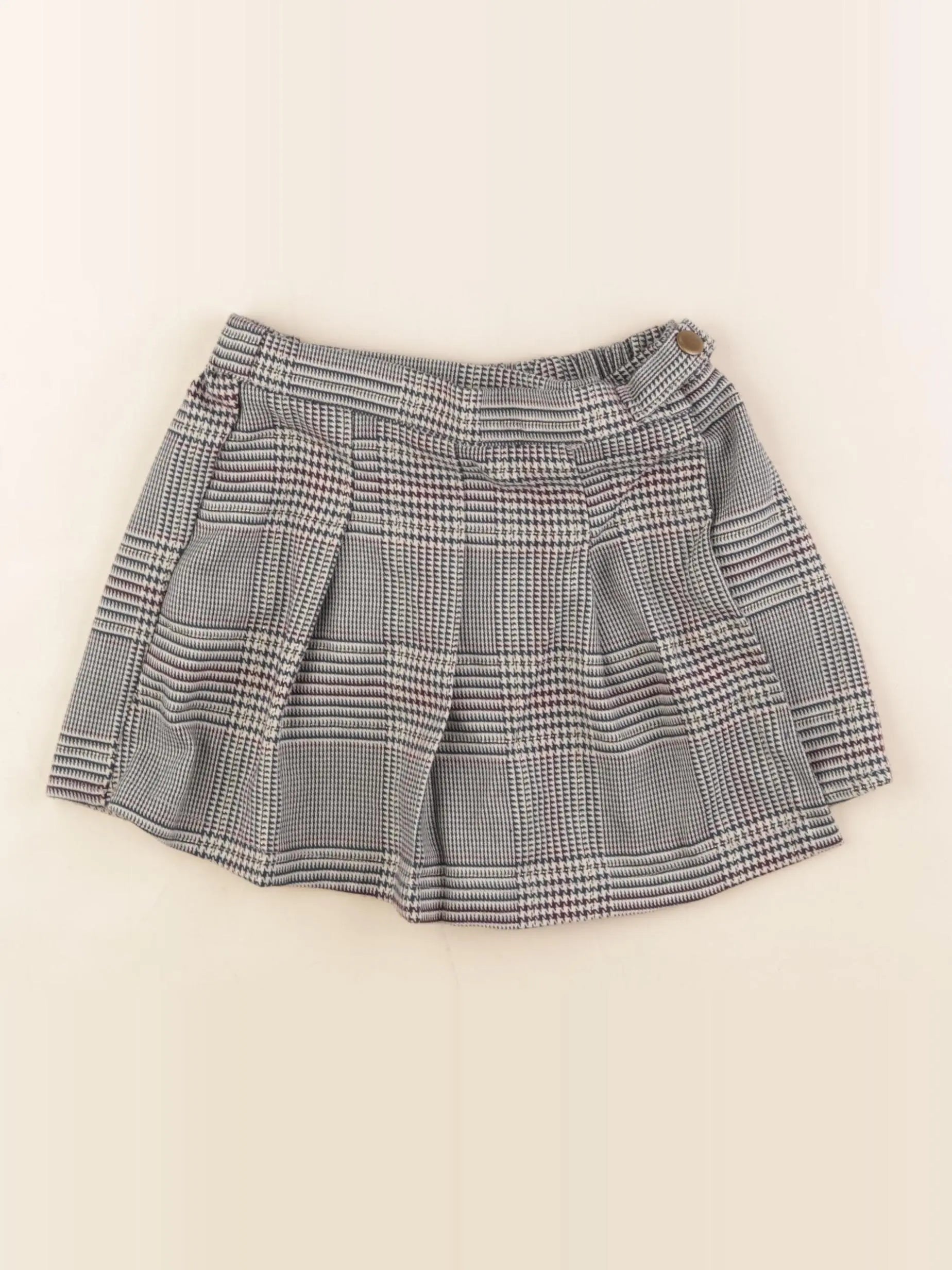 Vertbaudet - jupe short gris, or - 8 ans