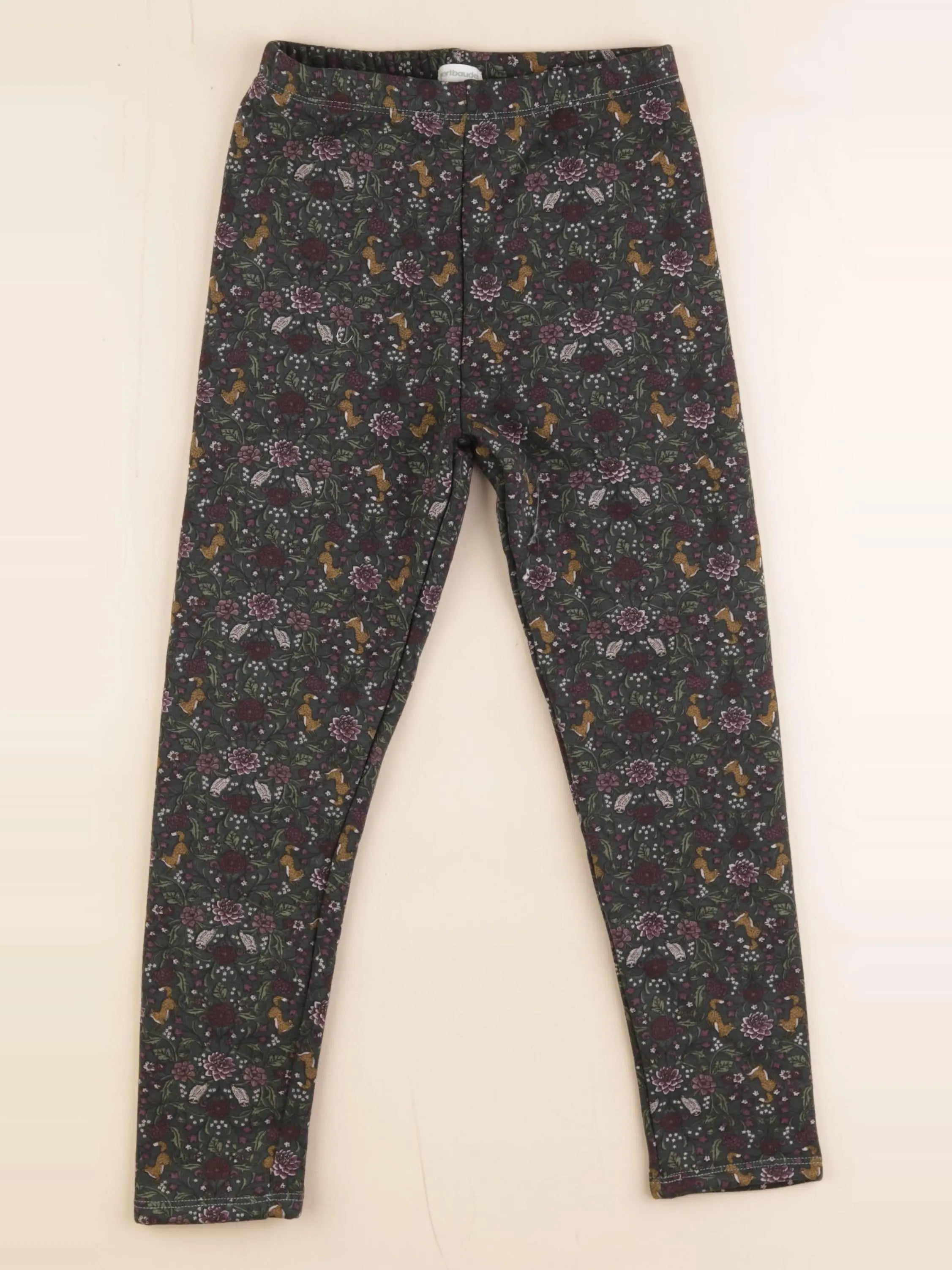 Vertbaudet - legging doublé vert - 8 ans