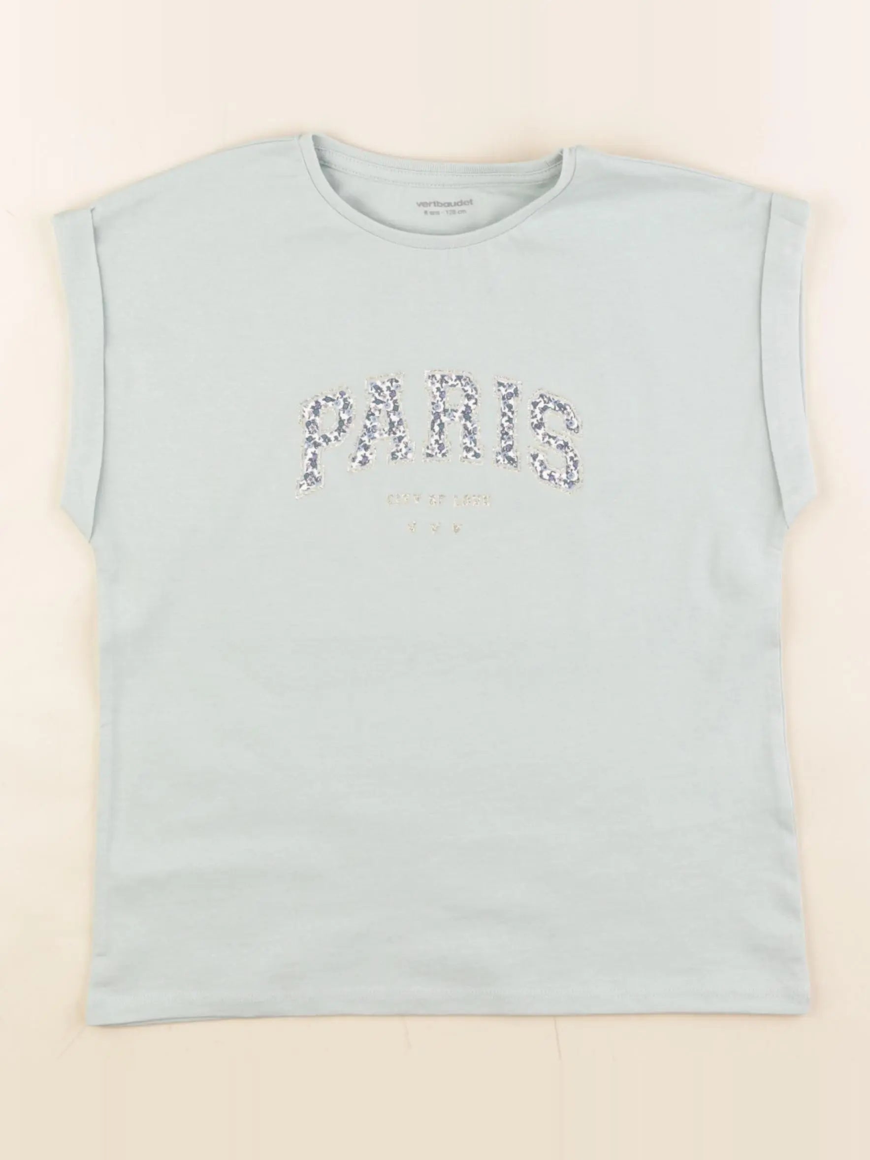 Vertbaudet - tee-shirt vert - 8 ans