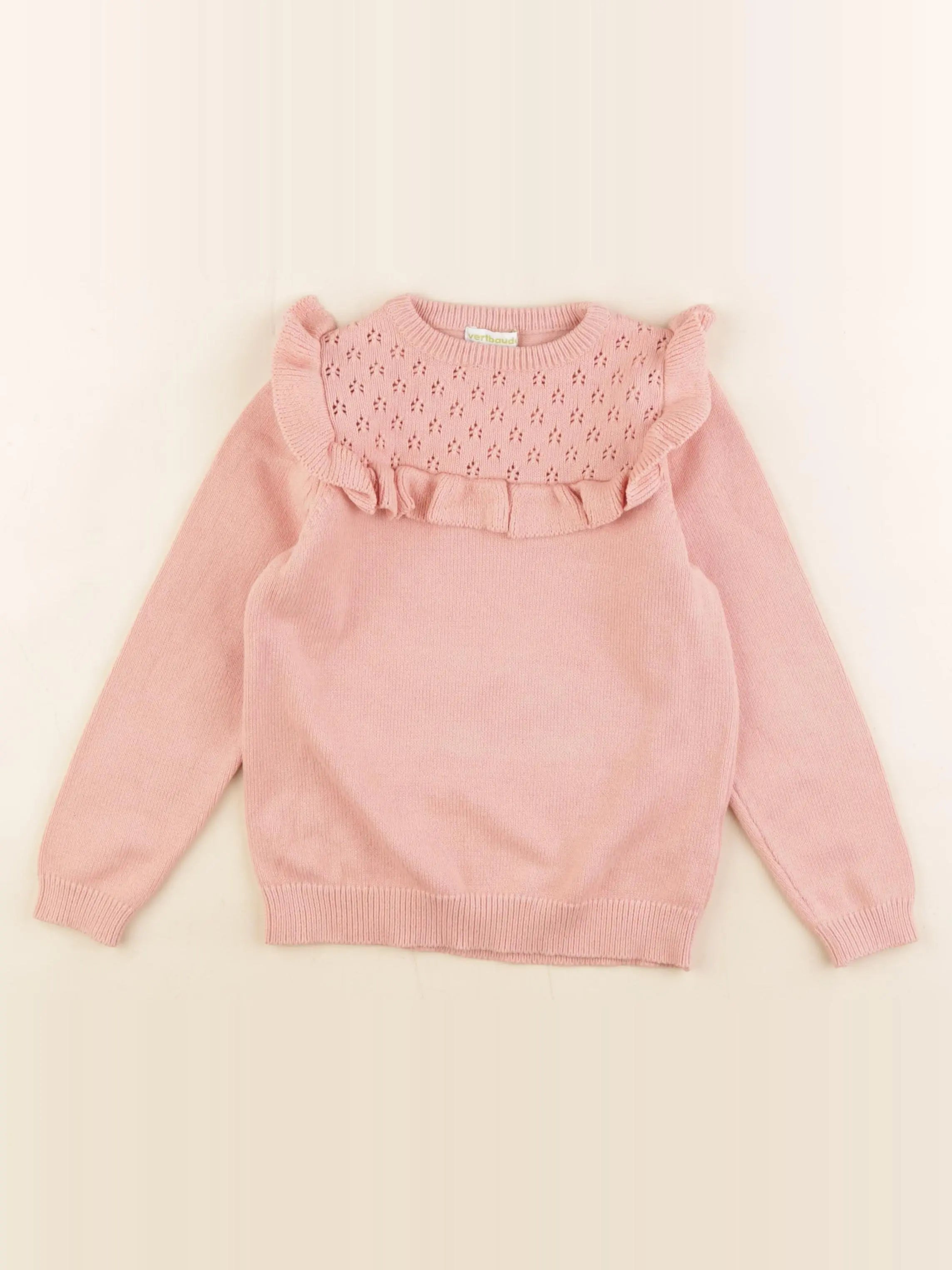 Vertbaudet - pull rose - 6 ans