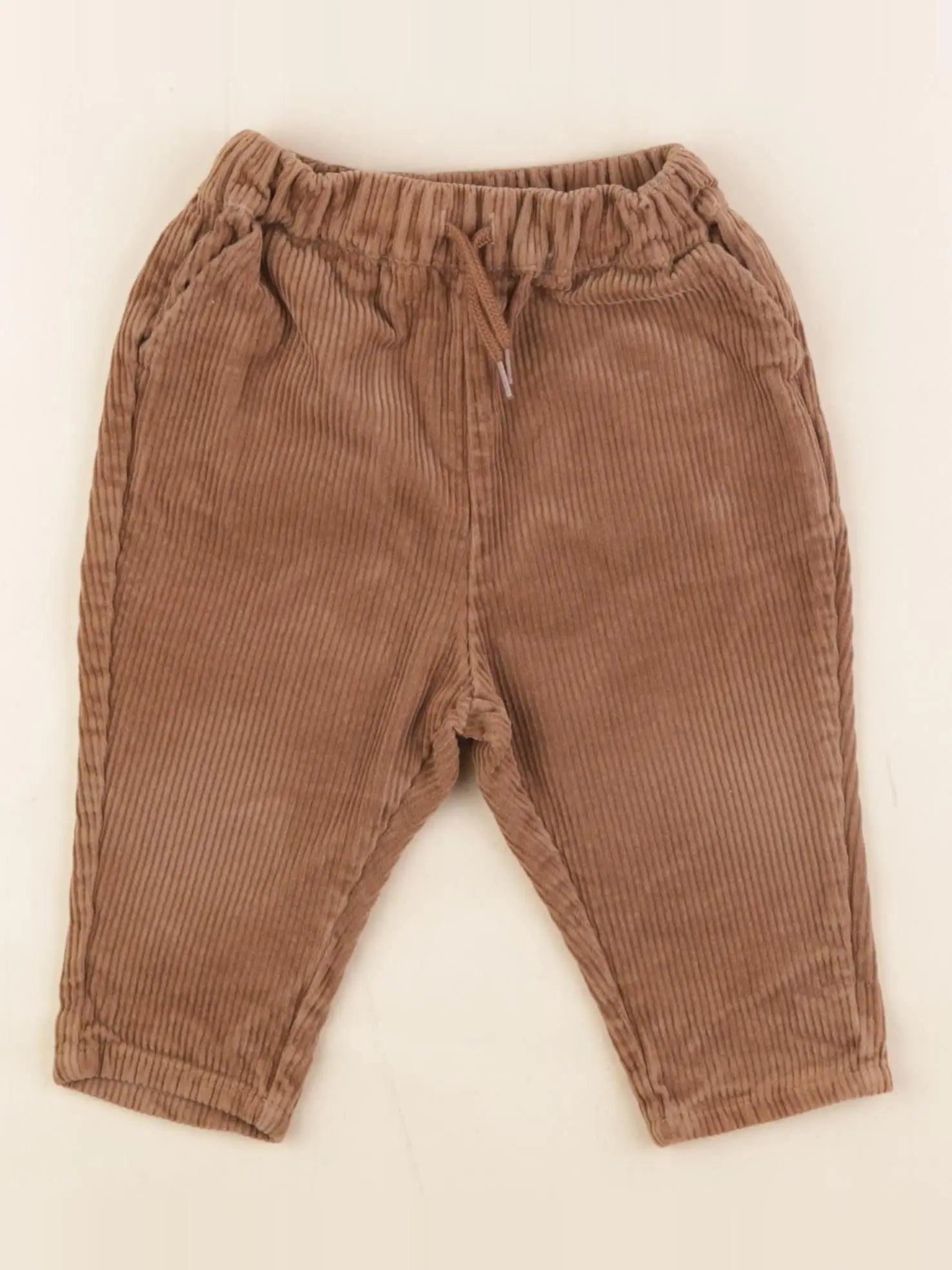 Vertbaudet - pantalon marron - 12 mois