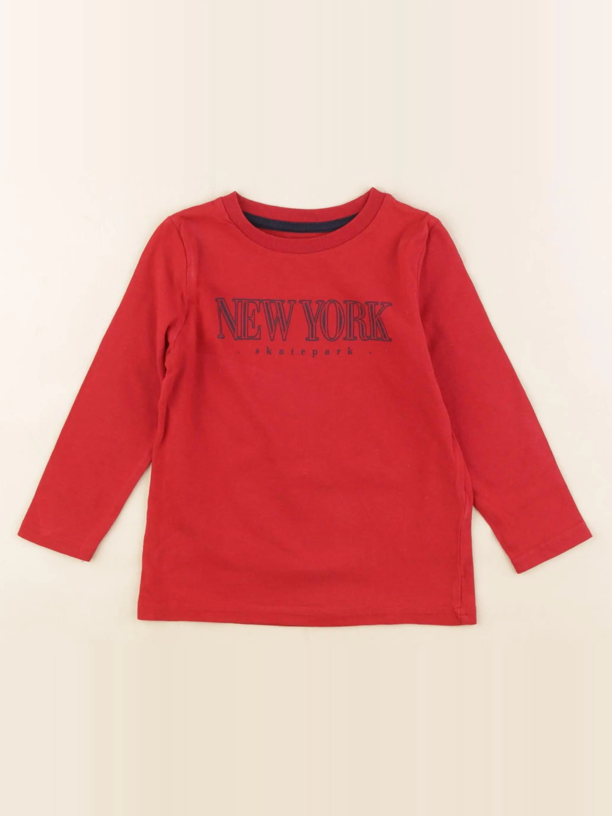 Vertbaudet - tee-shirt rouge - 3 ans