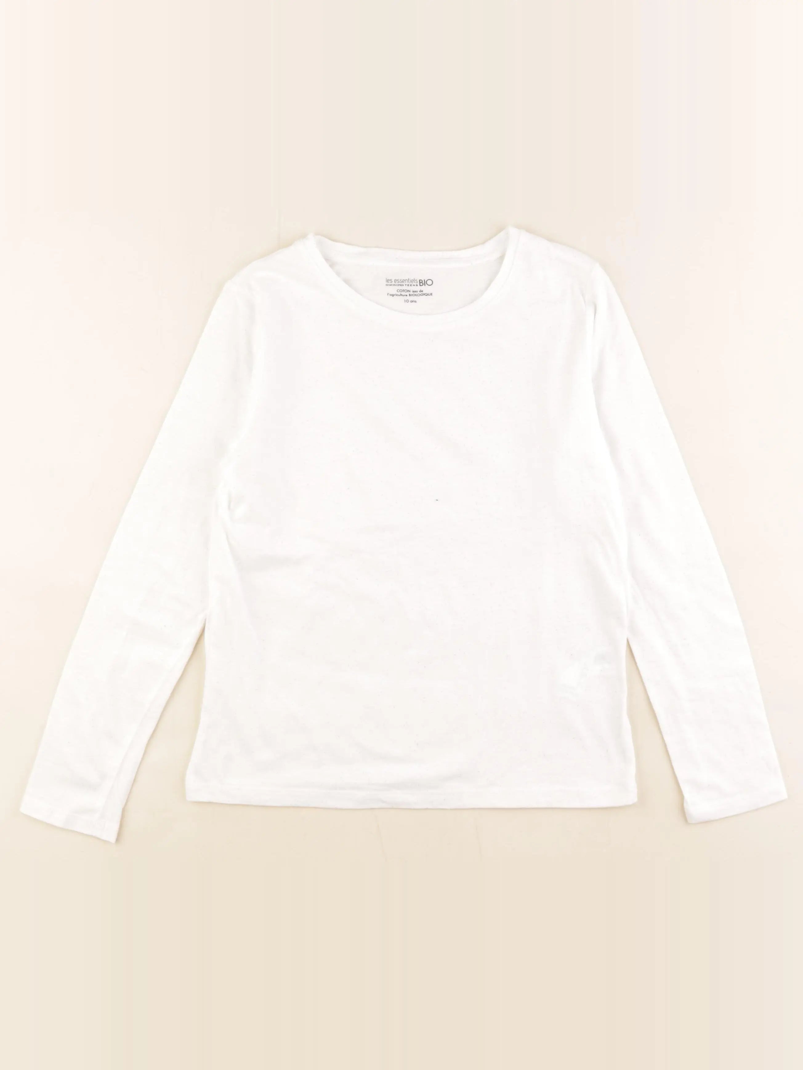 Monoprix - tee-shirt blanc, argent - 10 ans