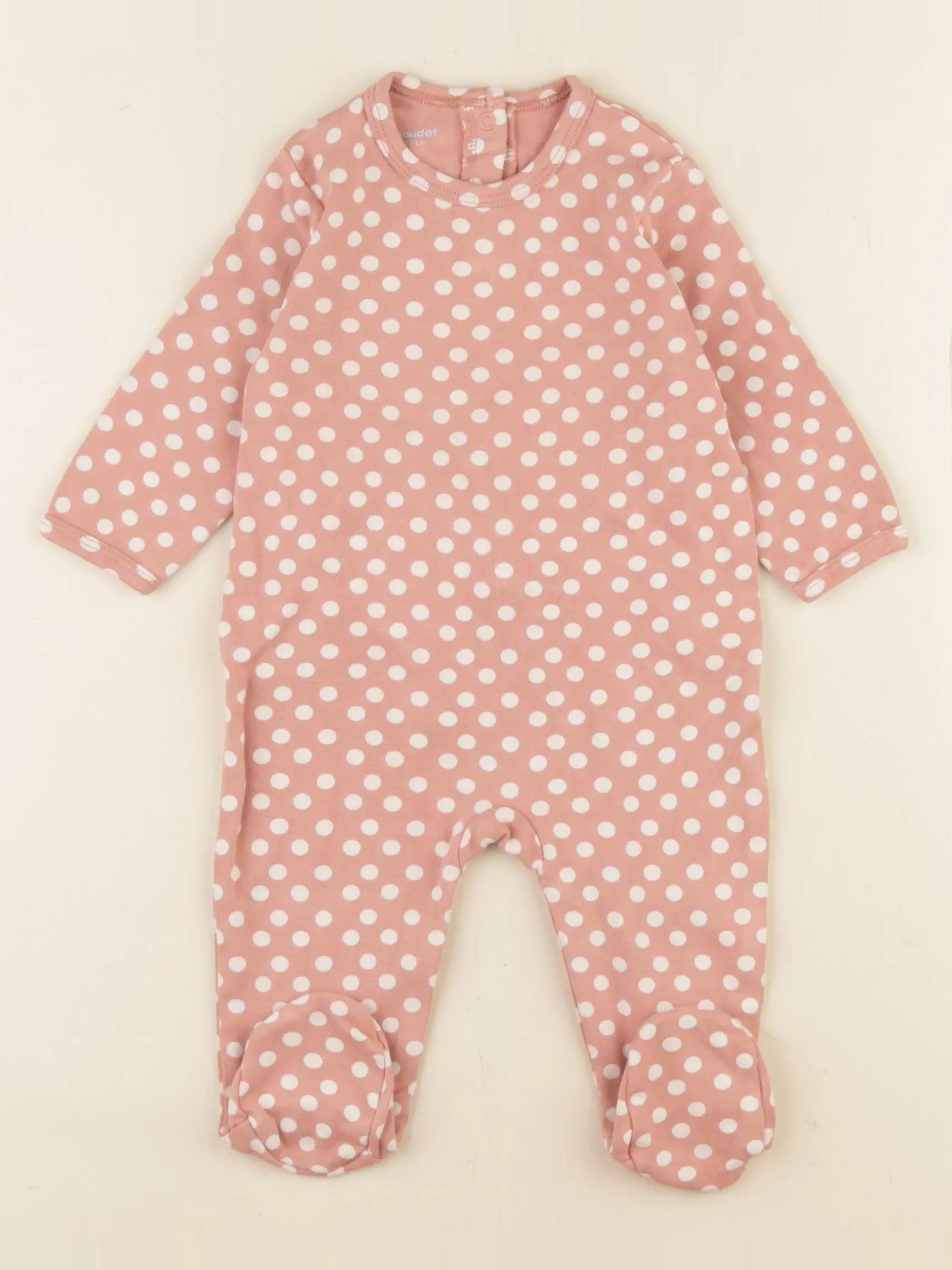 Vertbaudet - pyjama coton rose - 6 mois