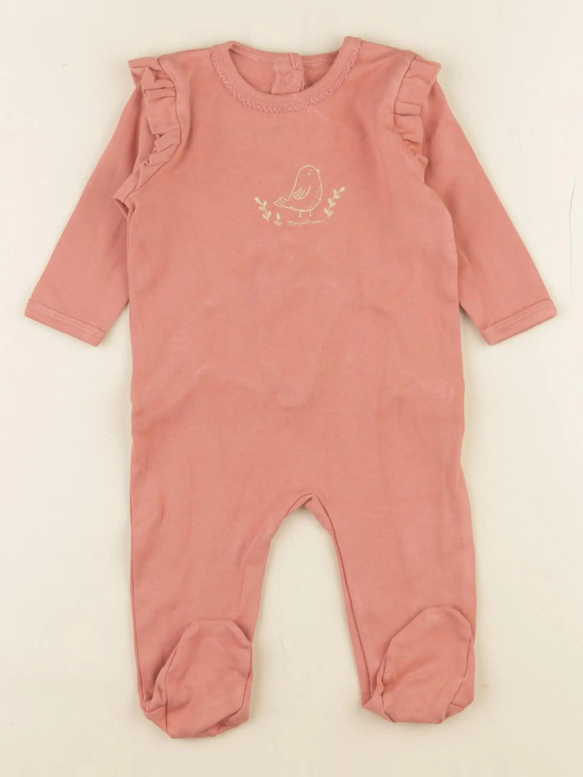 Vertbaudet - pyjama coton rose - 6 mois