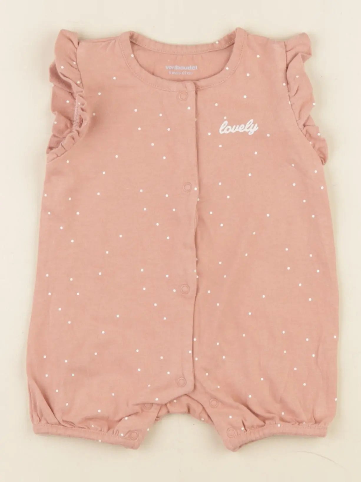 Vertbaudet - pyjama coton rose - 6 mois