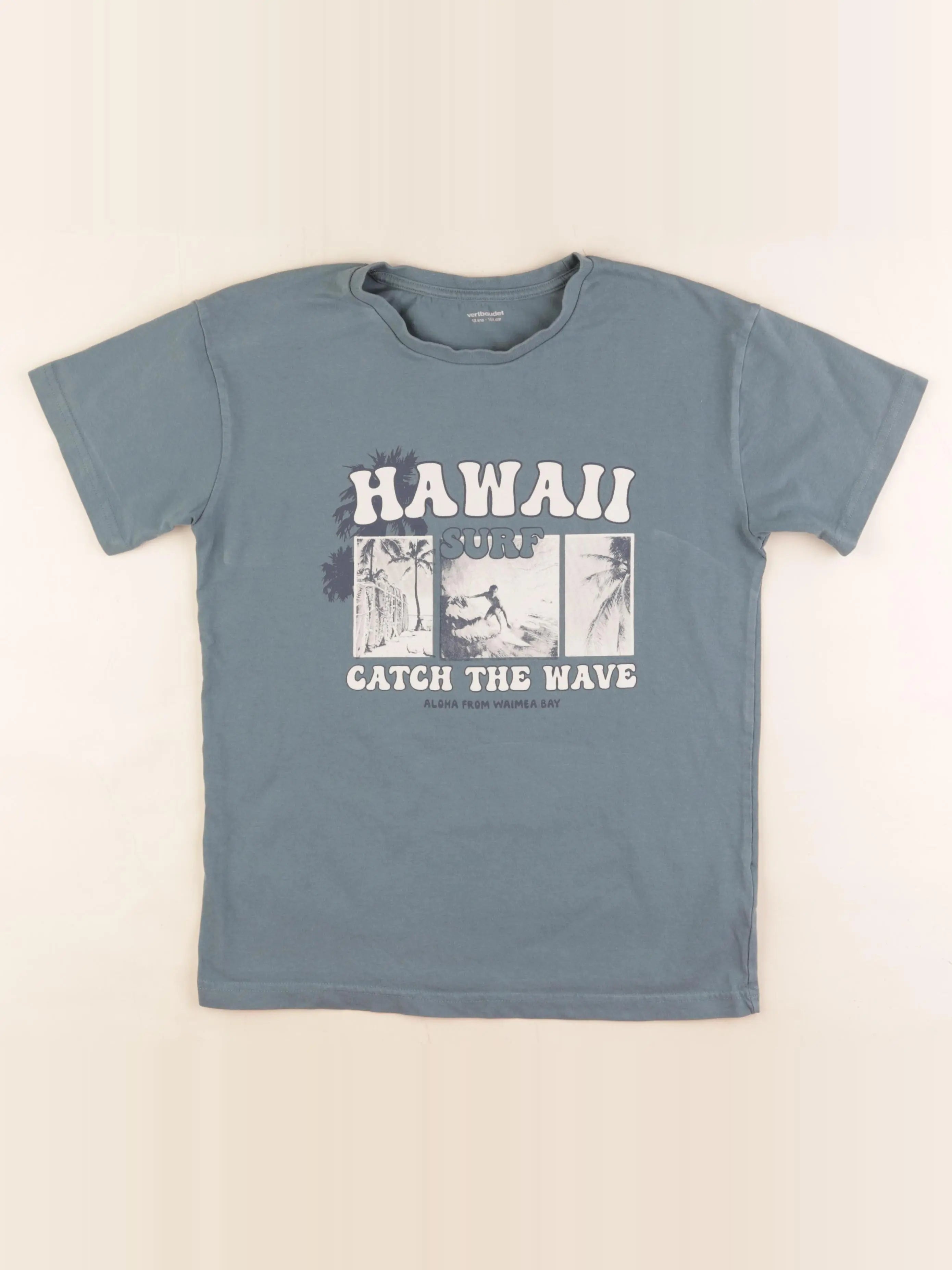 Vertbaudet - tee-shirt vert - 12 ans