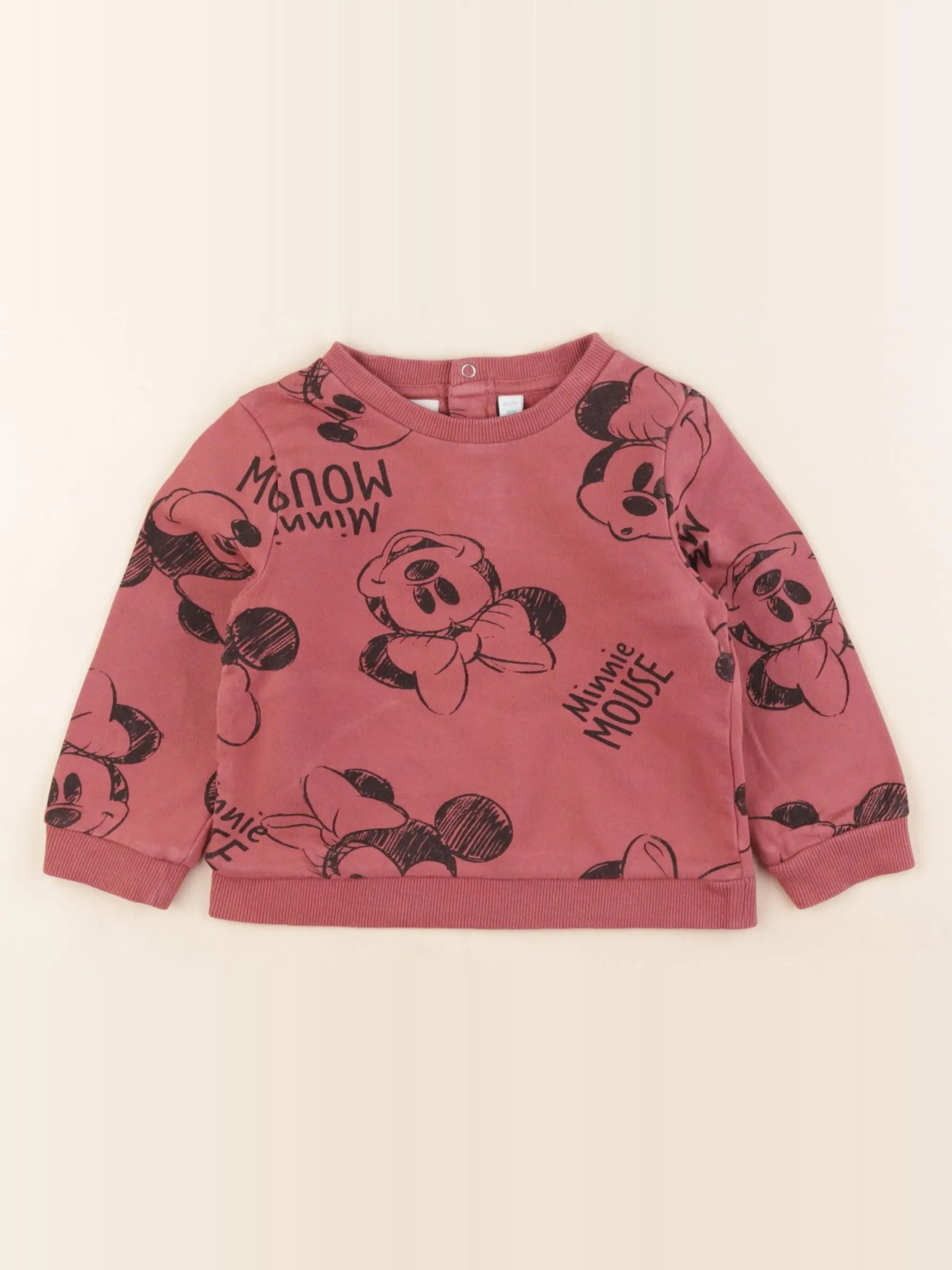 Vertbaudet - sweat rose - 18 mois