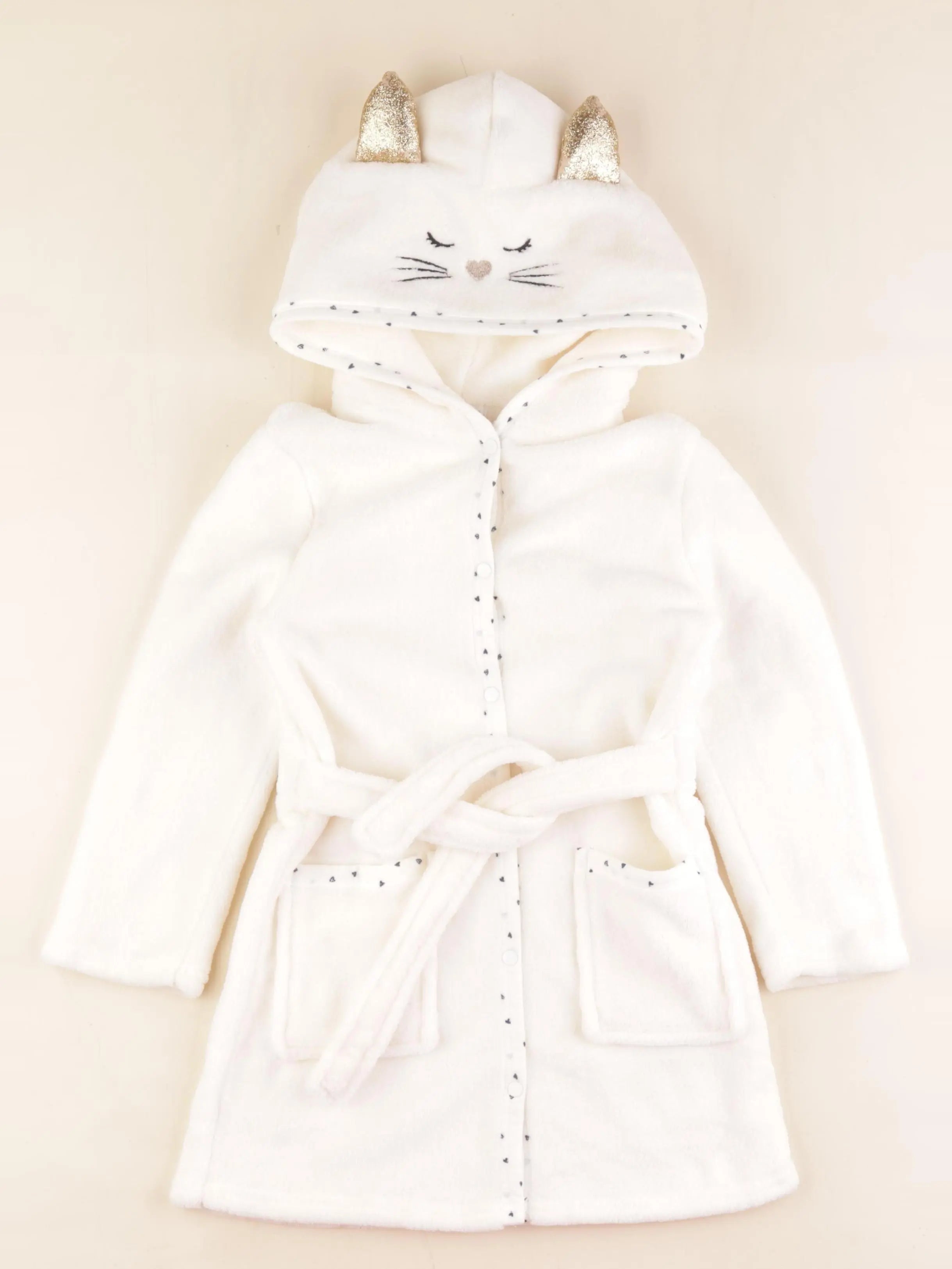 Vertbaudet - robe de chambre blanc - 6 ans