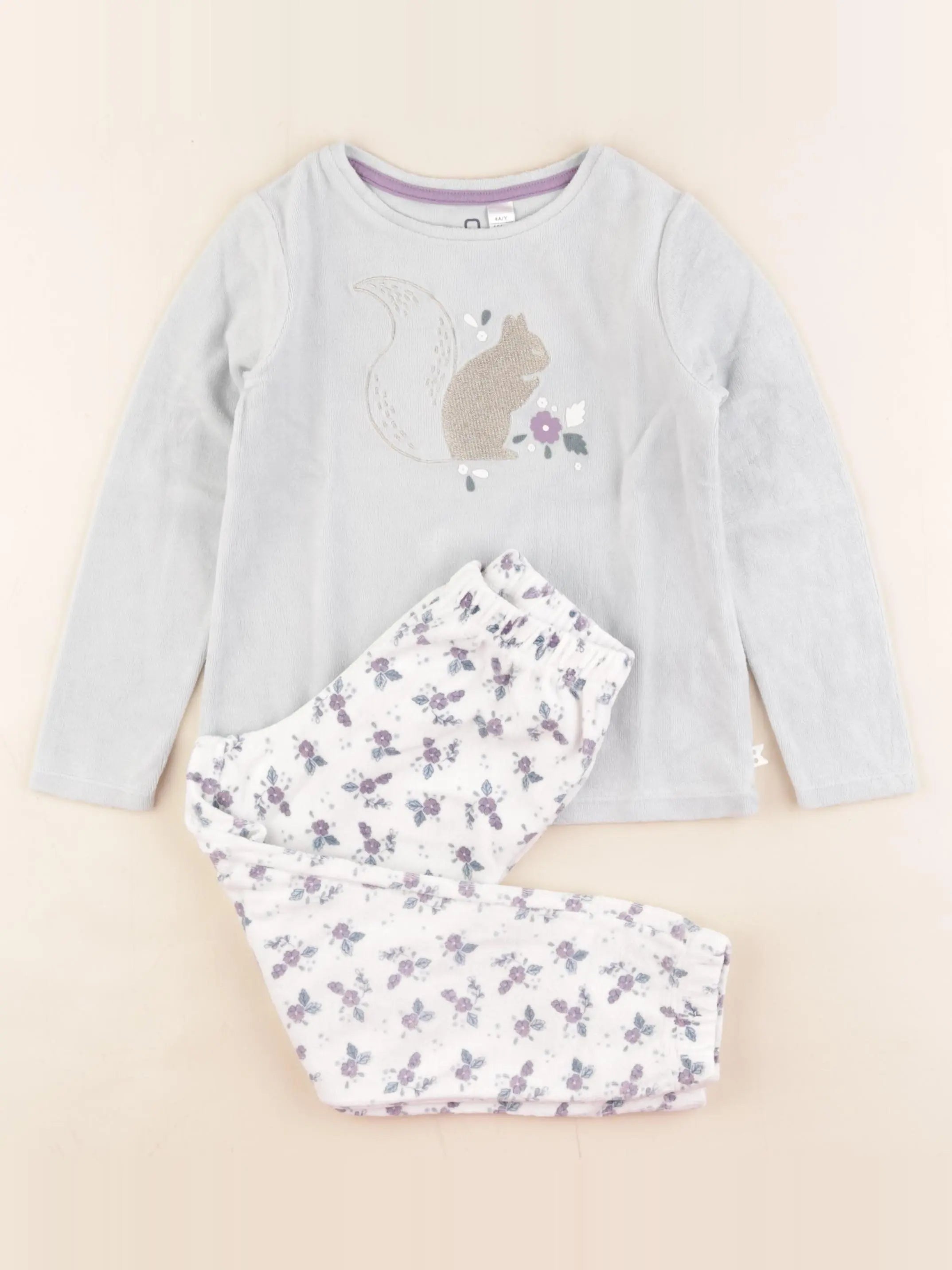 Okaidi - pyjama velours vert - 4 ans