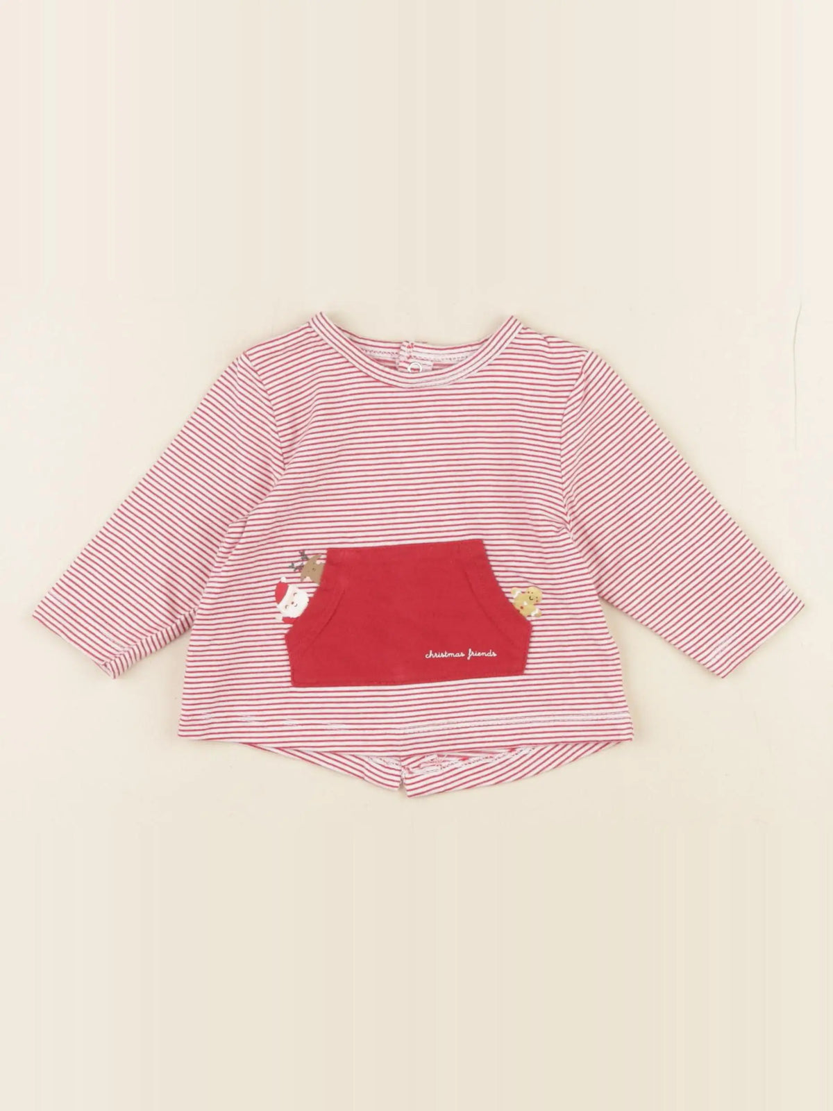 Vertbaudet - tee-shirt rouge - 3 mois