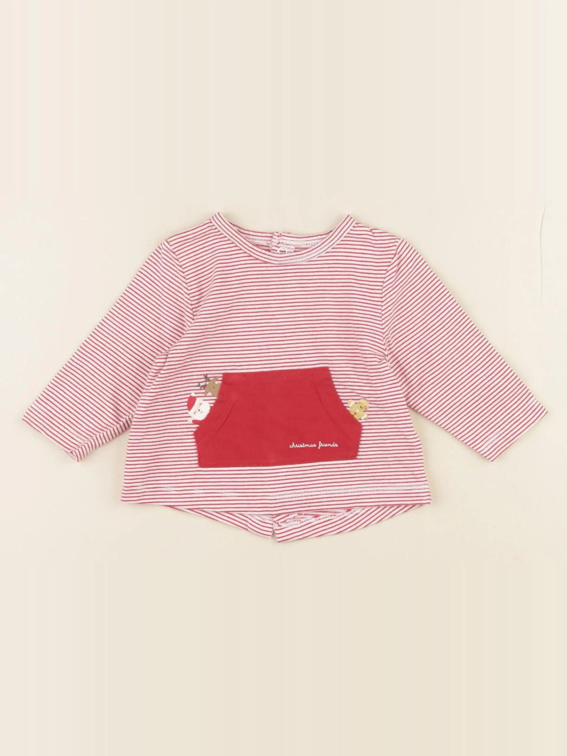 Vertbaudet - tee-shirt rouge - 3 mois