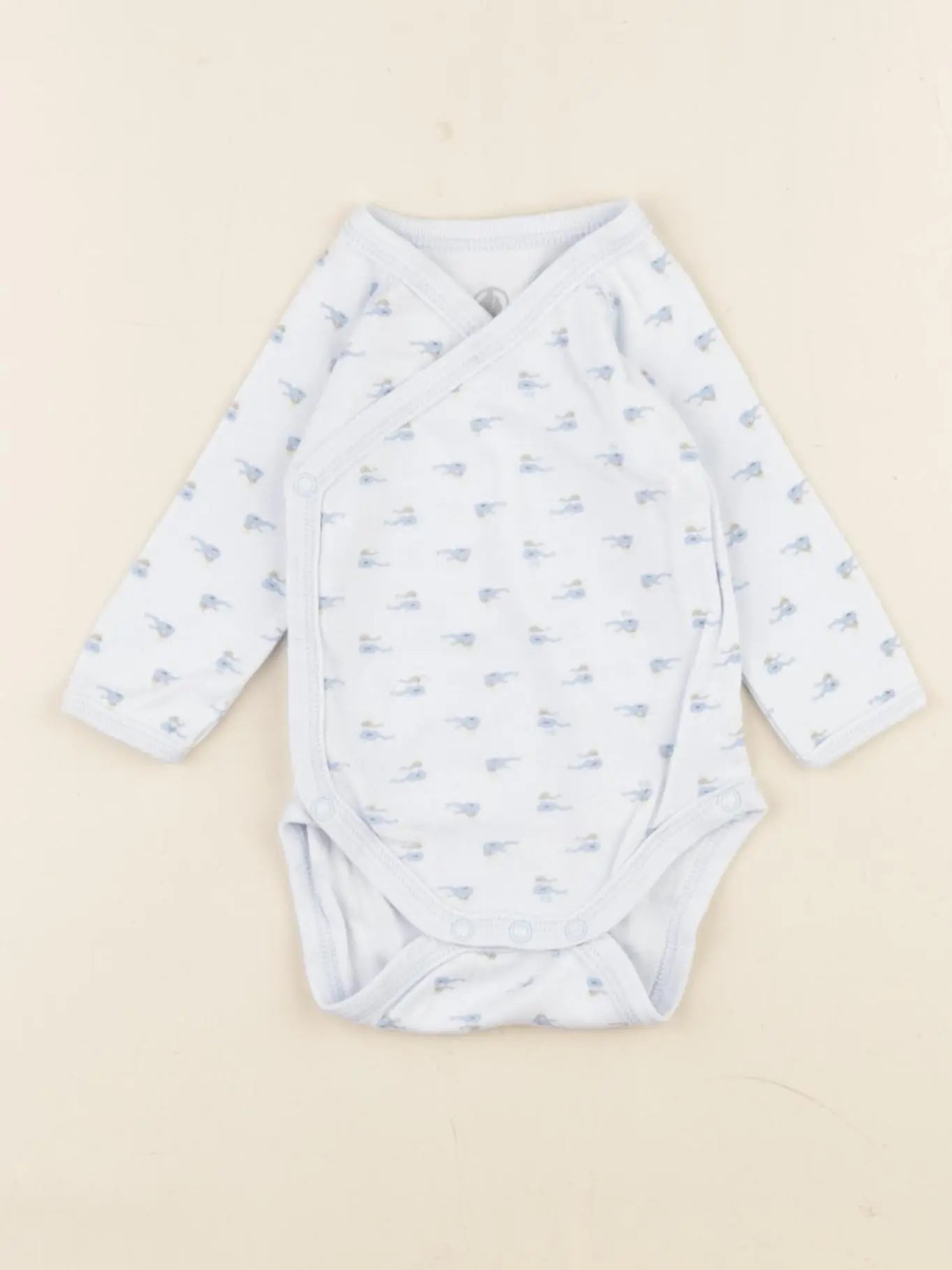 Petit Bateau - body bleu - 1 mois