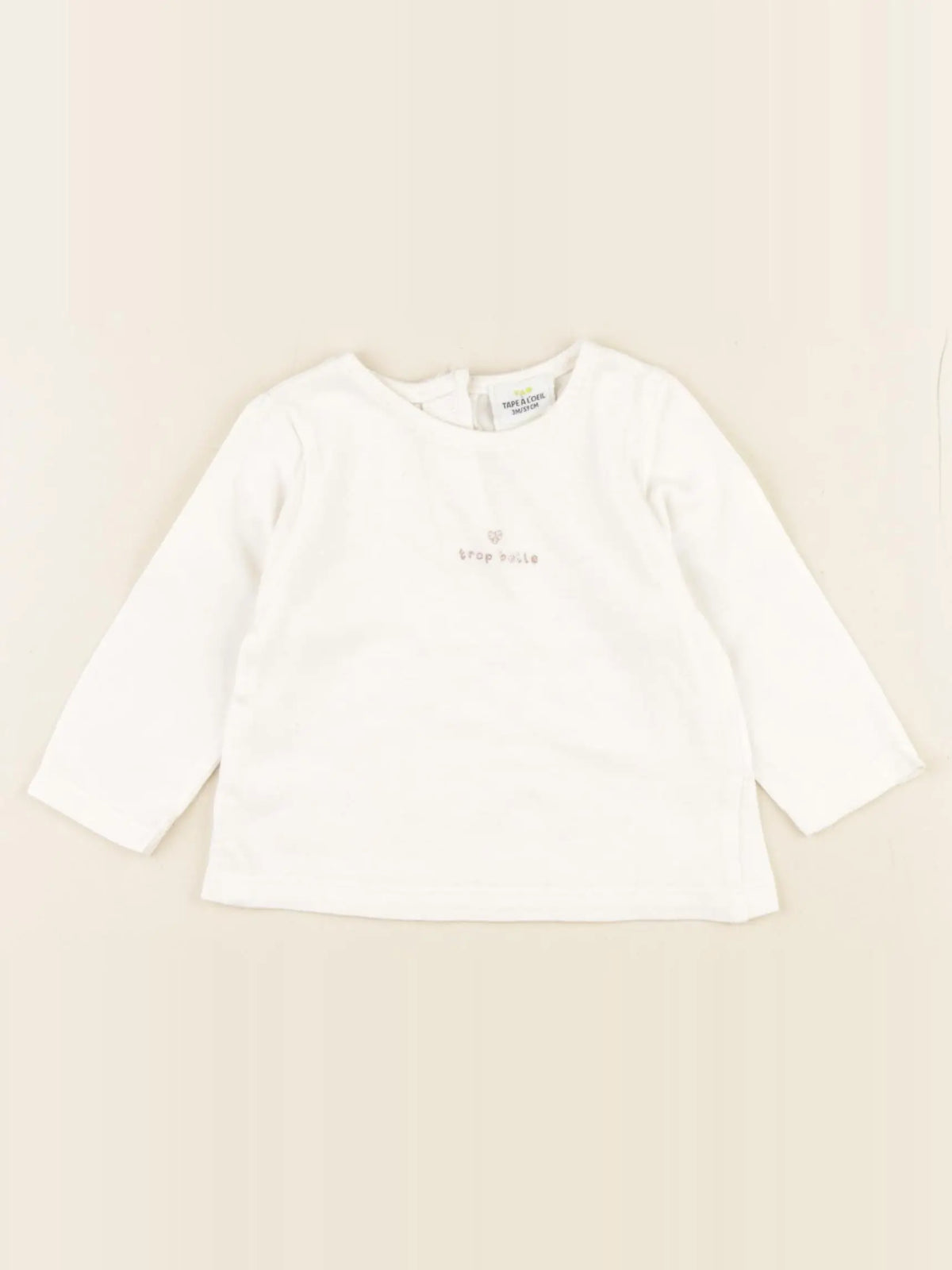 Tape à l'oeil - tee-shirt blanc - 3 mois